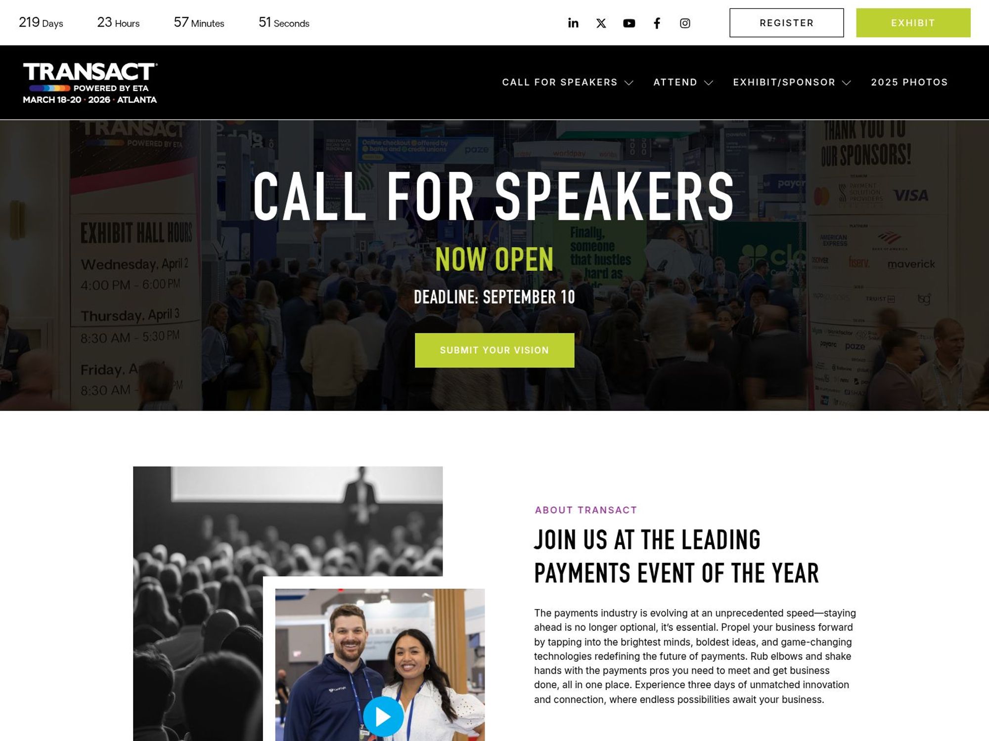 ETA TRANSACT website