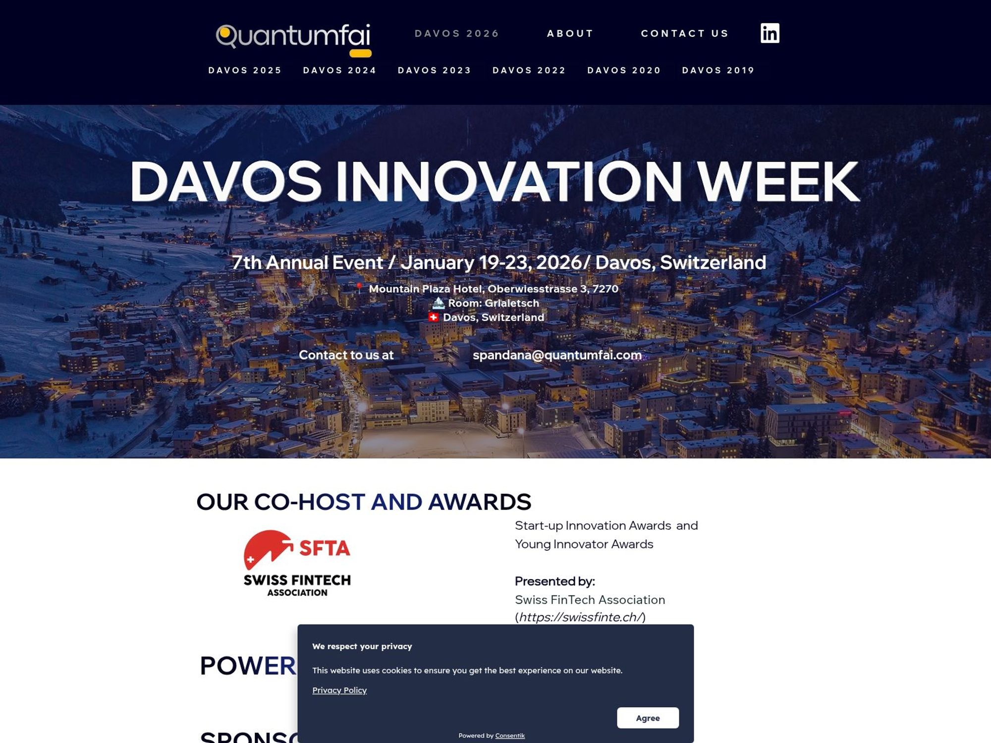 Davos Innovation Week website