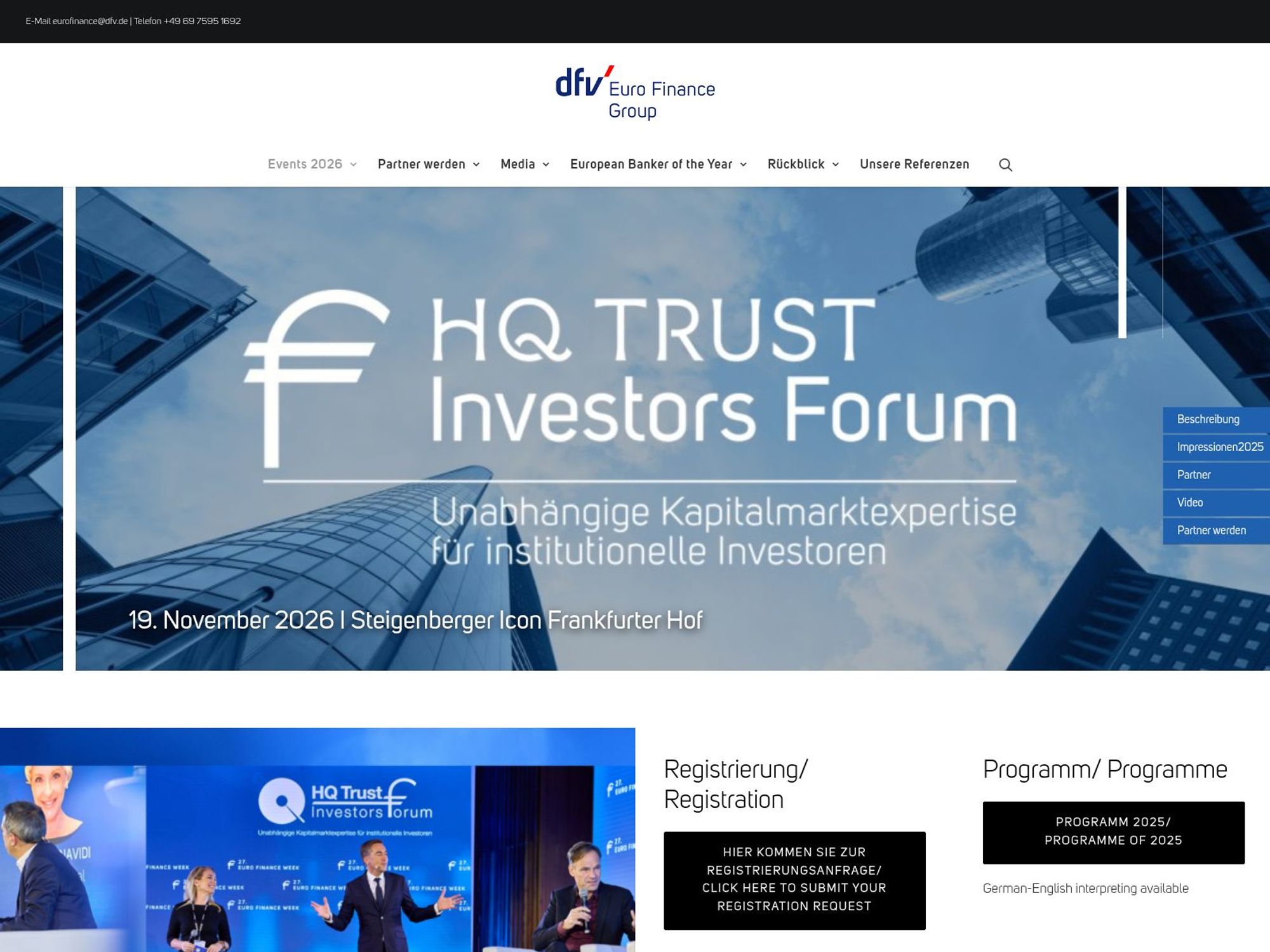 HQ TRUST Investors Forum 2025 website
