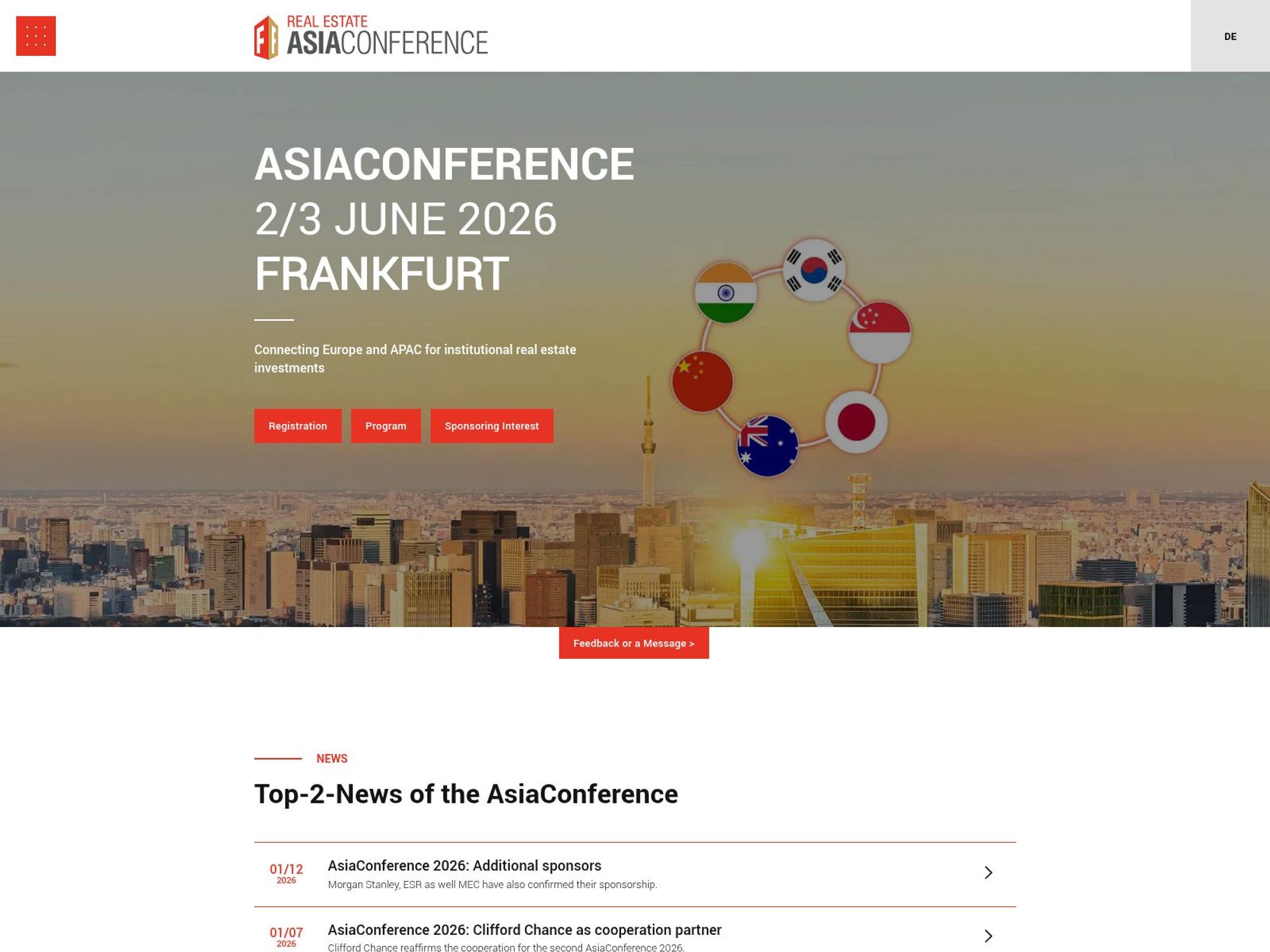 Real Estate AsiaConference website