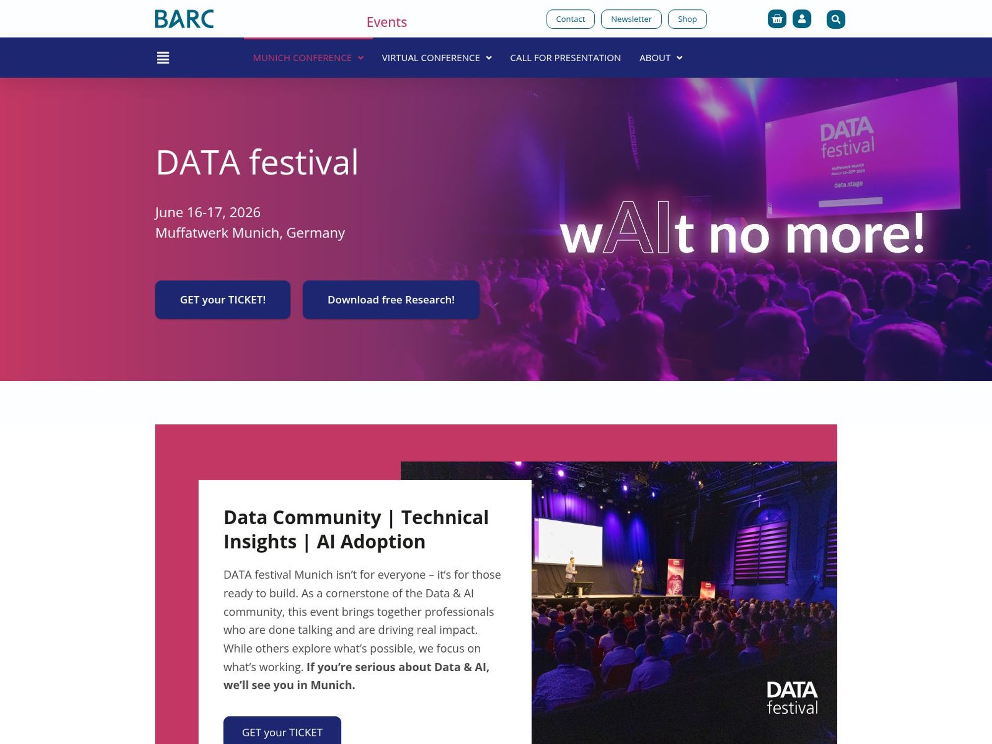 DATA Festival website