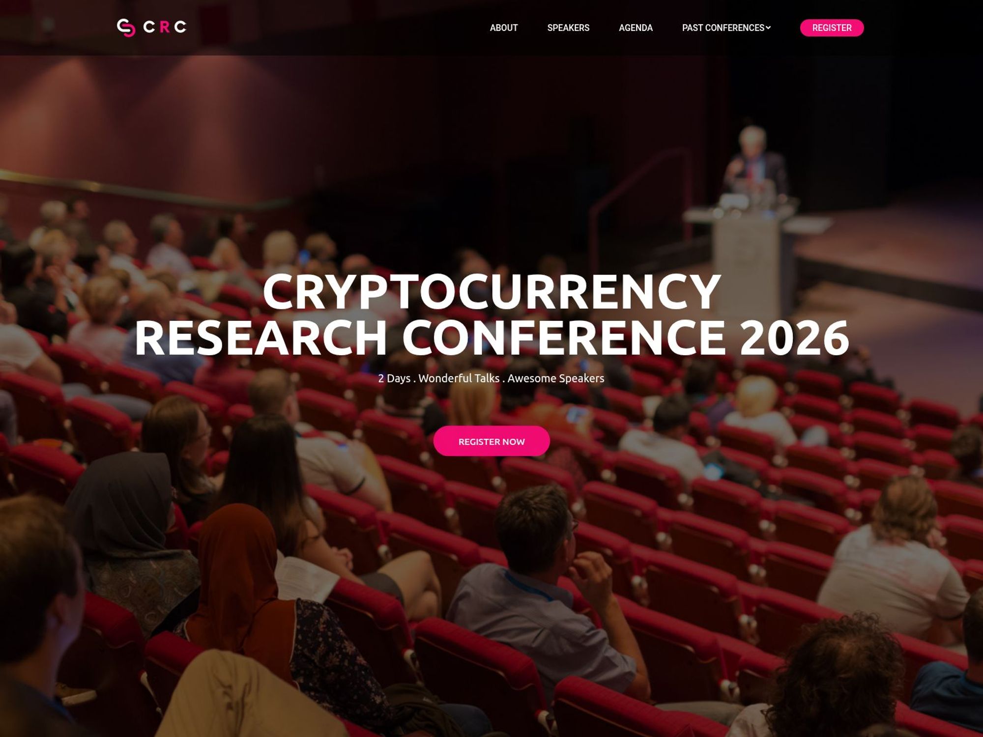 Cryptocurrency Research Conference 2026 website