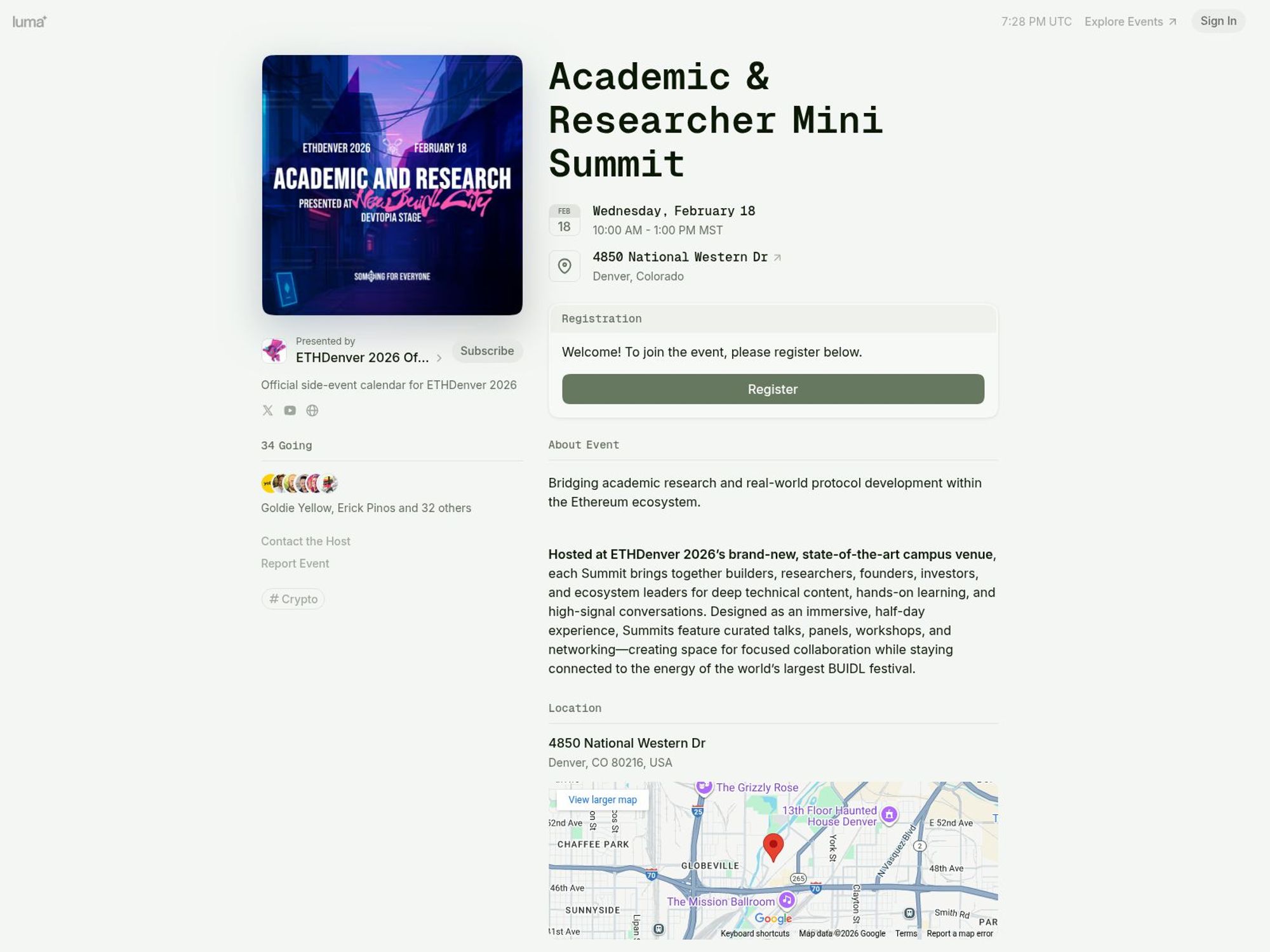 Academic & Researcher Mini Summit website