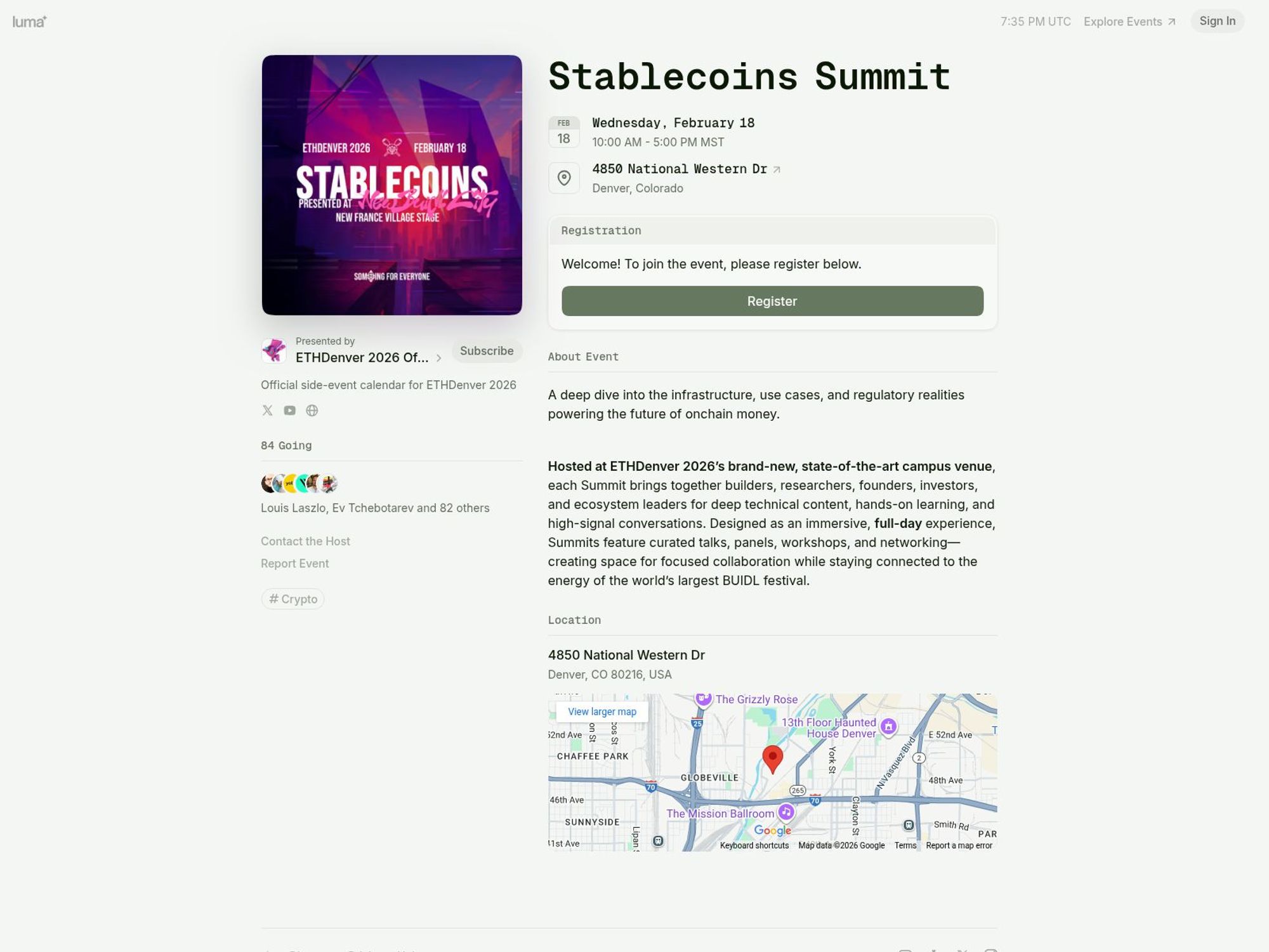 Stablecoins Summit website