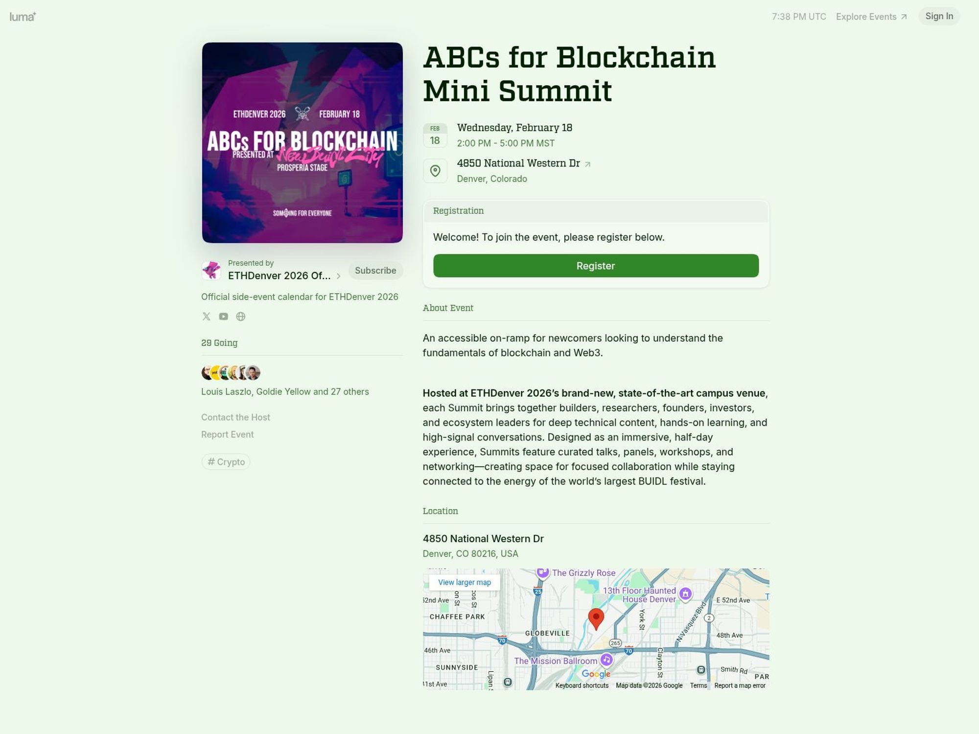 ABCs for Blockchain Mini Summit website