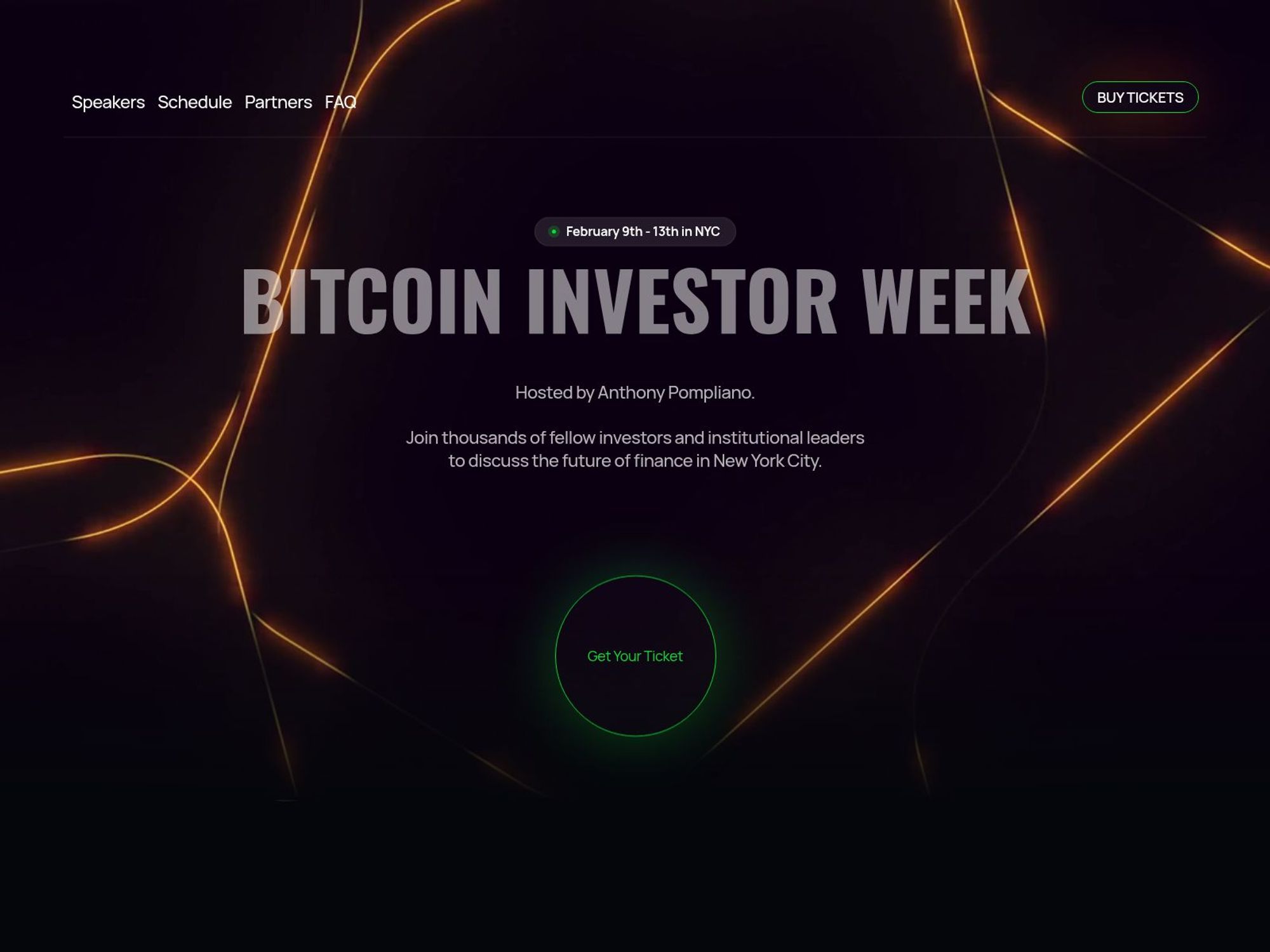 Bitcoin Investor Week 2026 website