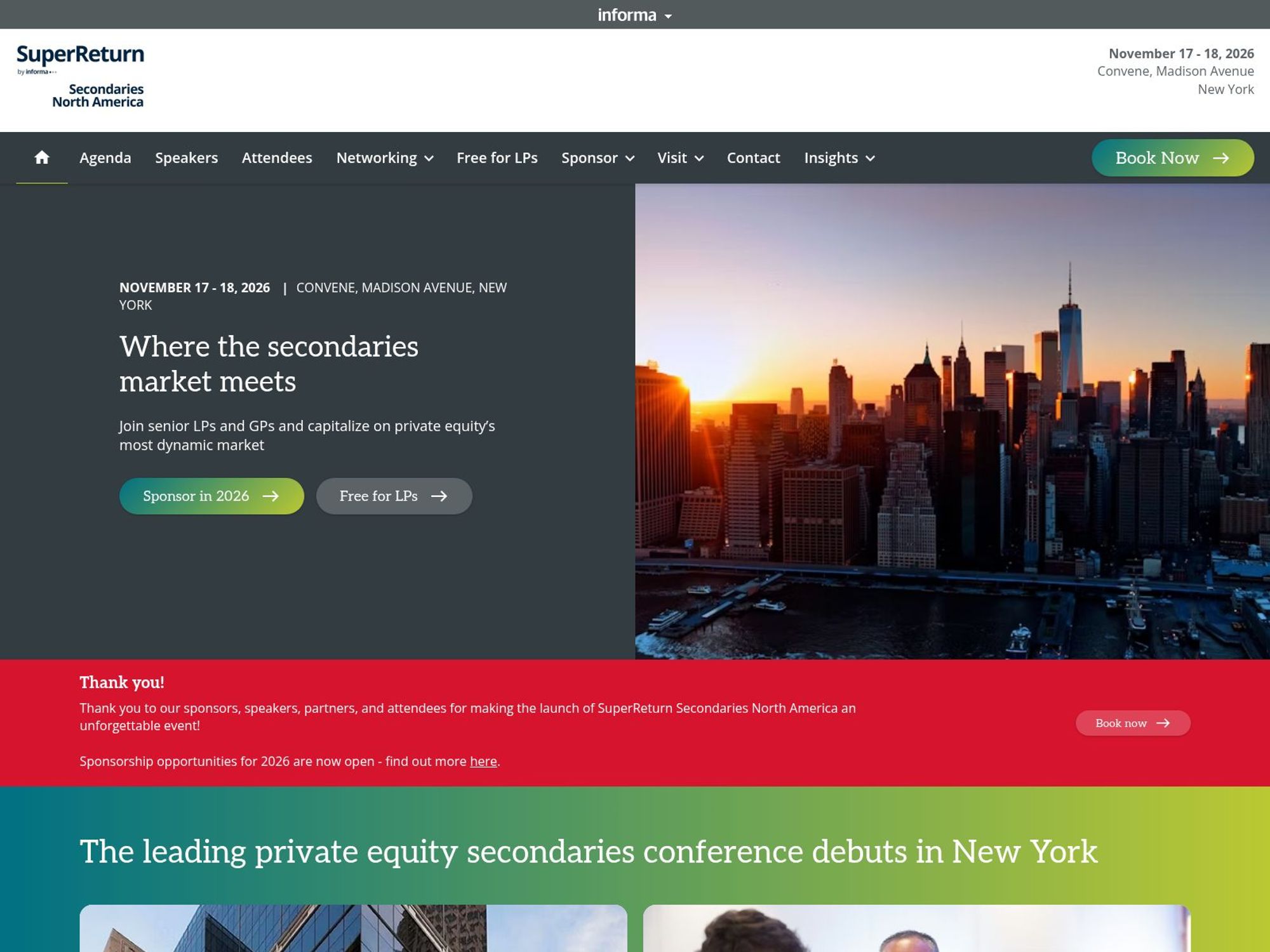 SuperReturn Secondaries North America website