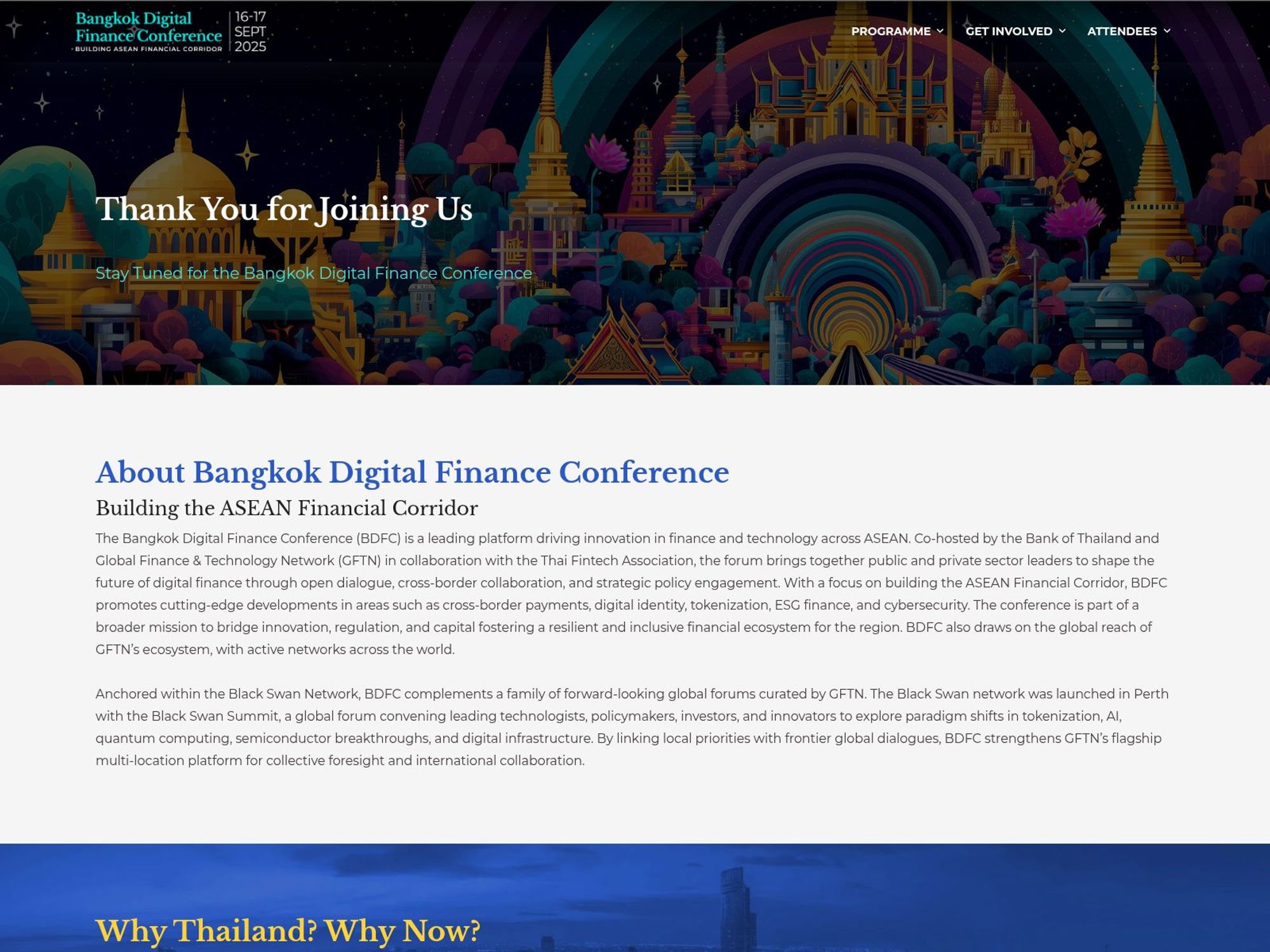 Bangkok Digital Finance Conference website
