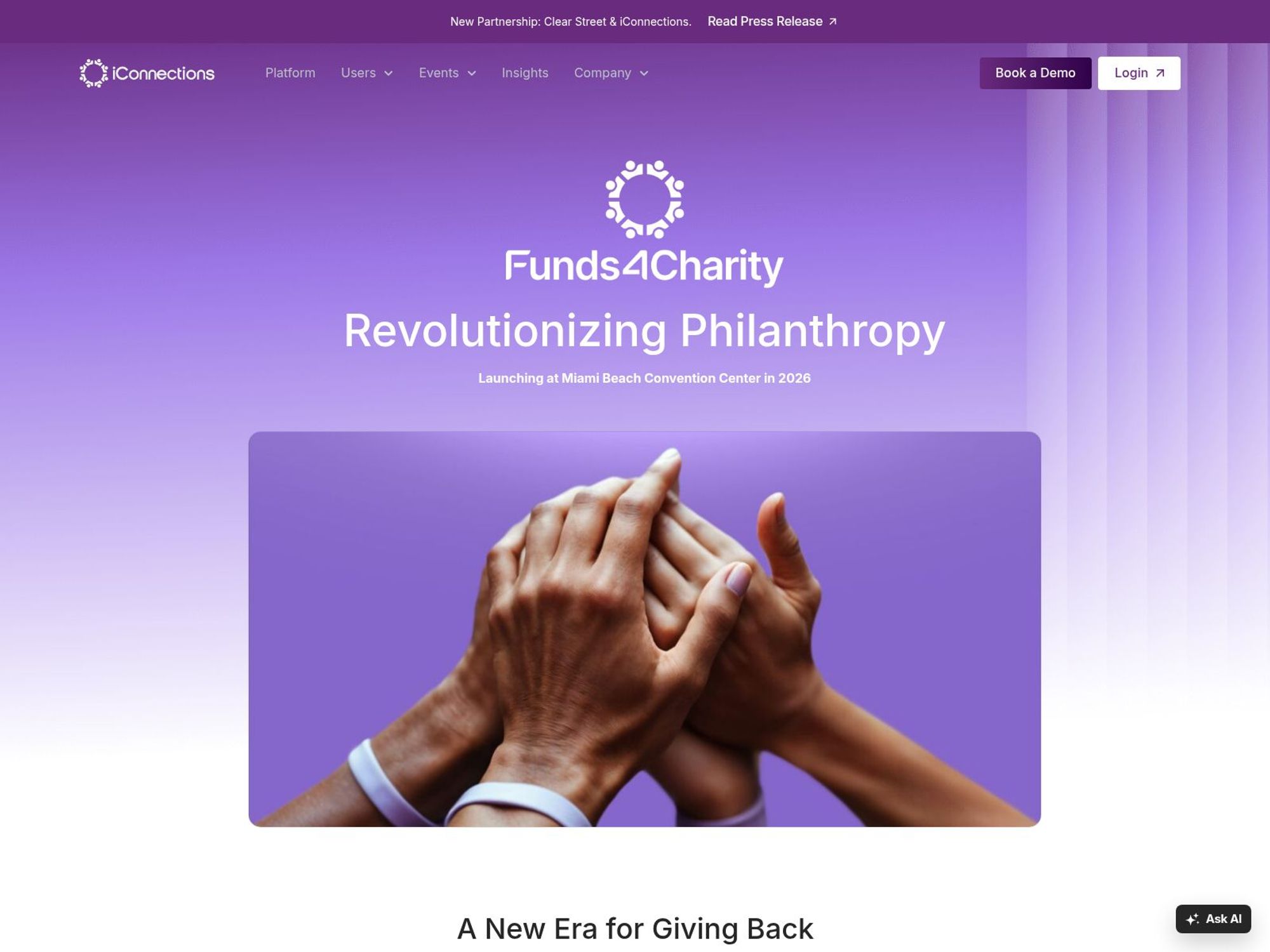 Funds4Charity 2026 website