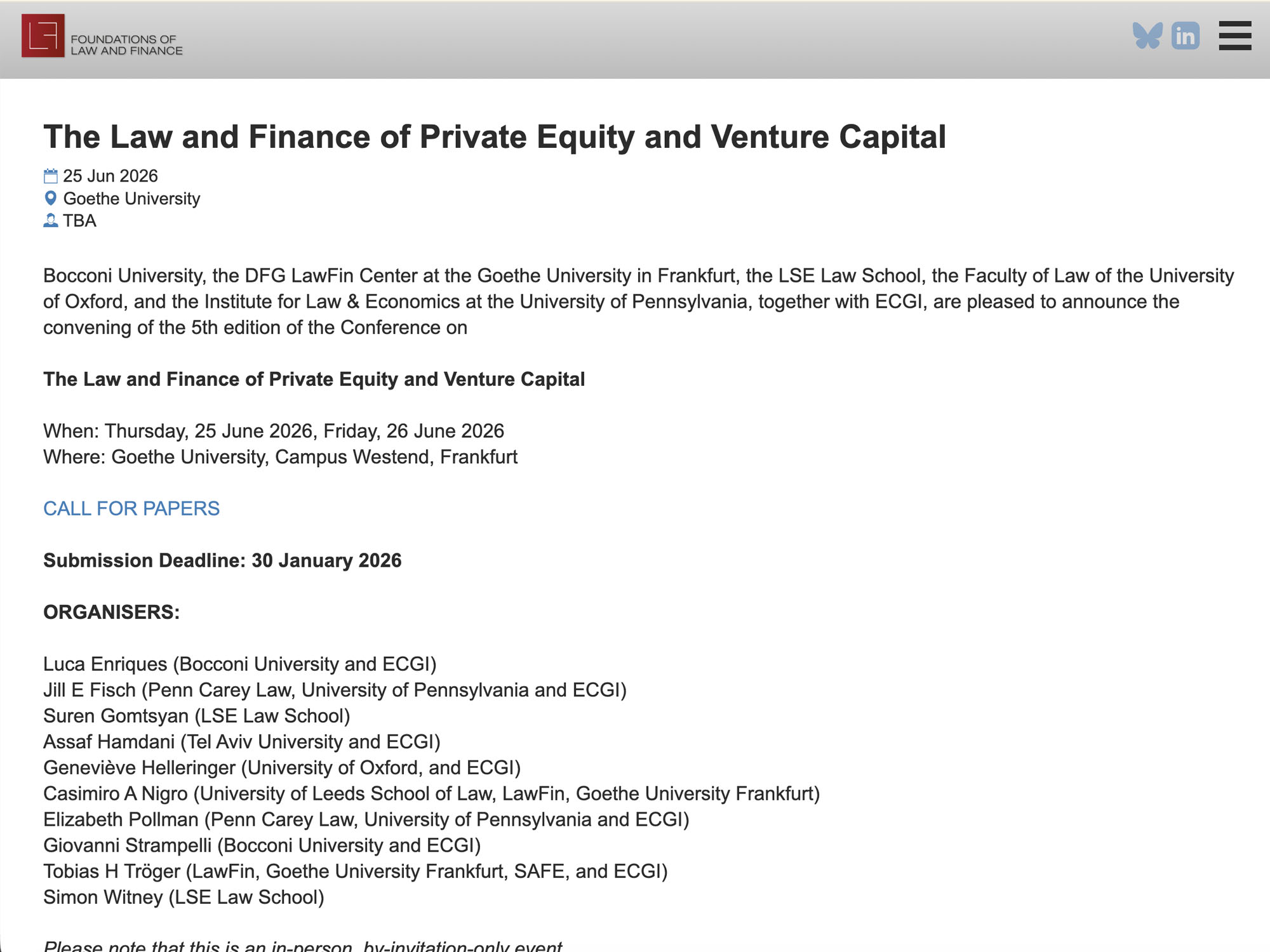 The Law and Finance of Private Equity and Venture Capital website