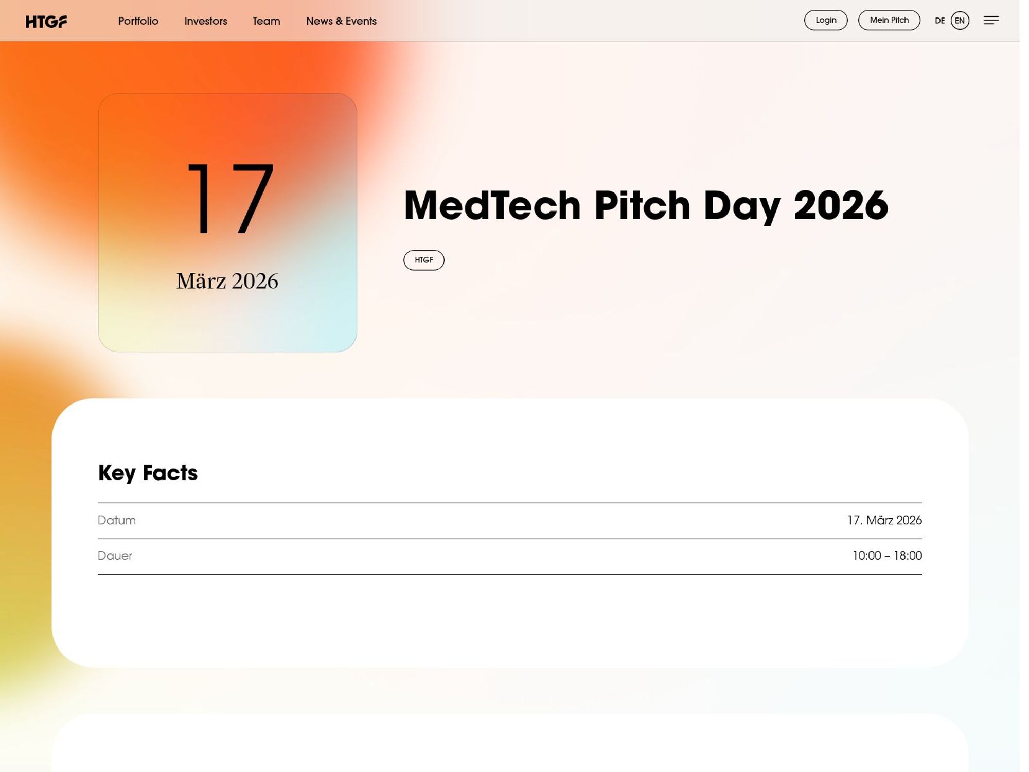 MedTech Pitch Day 2026 website