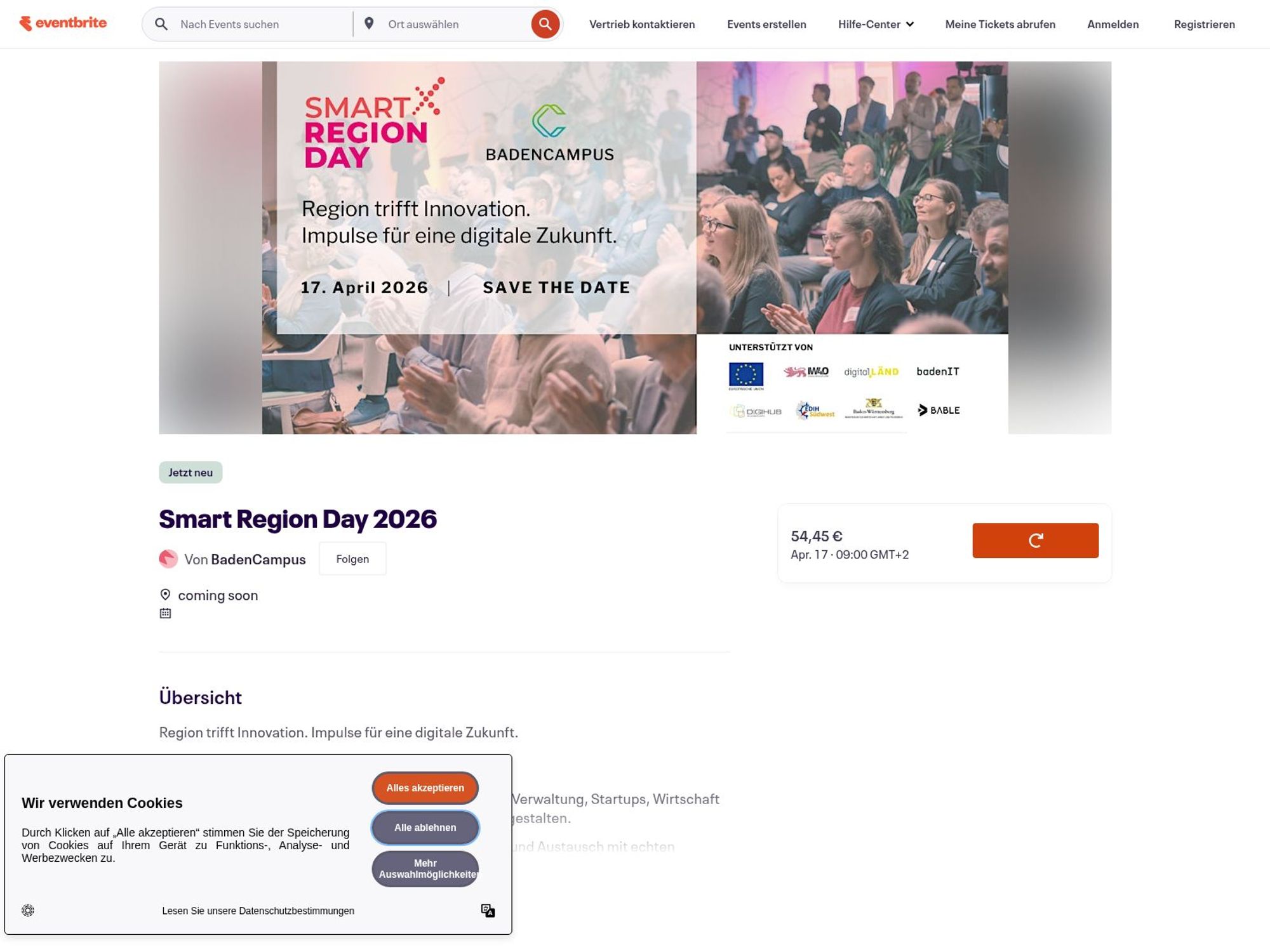 Smart Region Day 2026 website