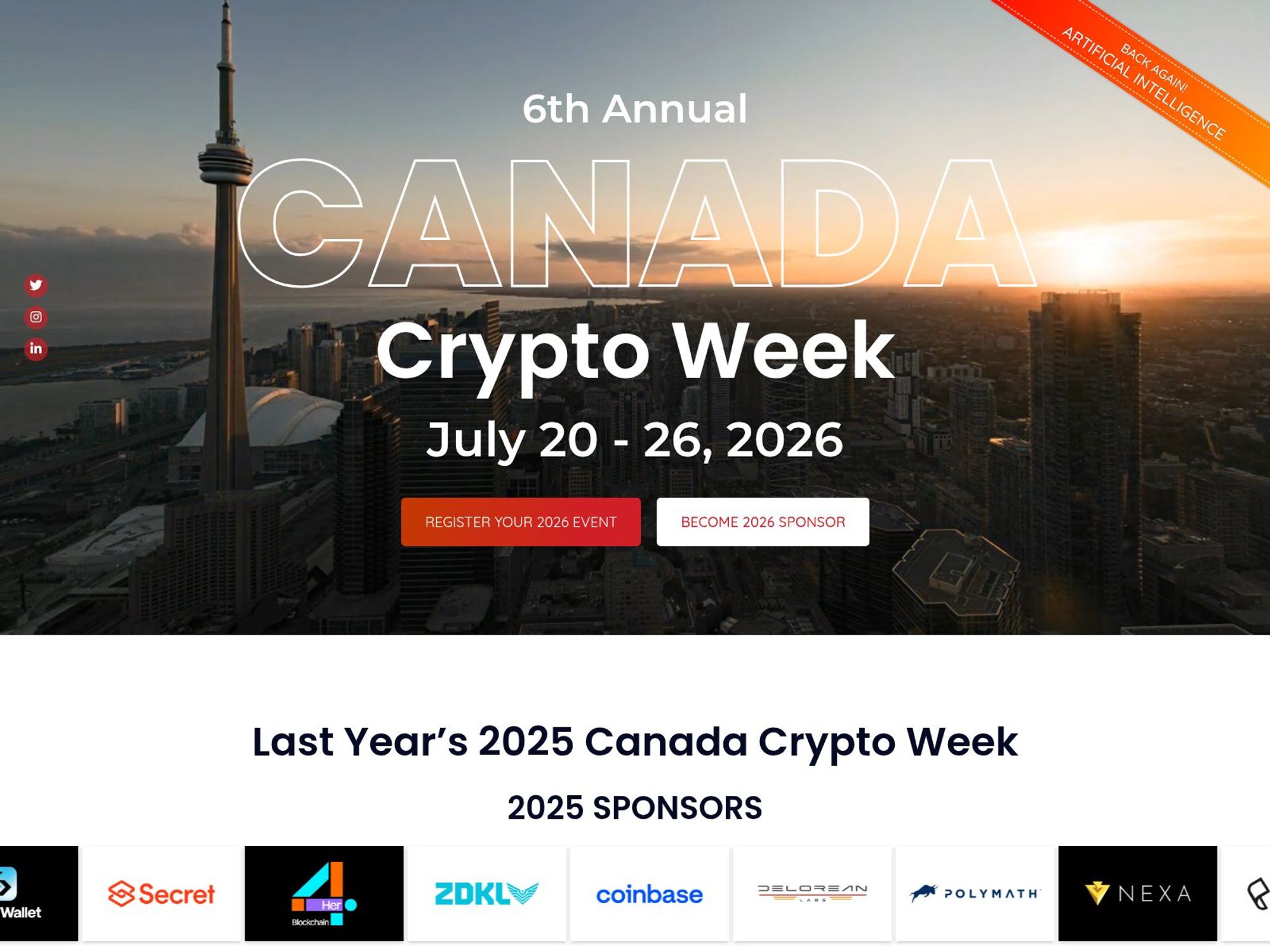6th Annual Canada Crypto Week website