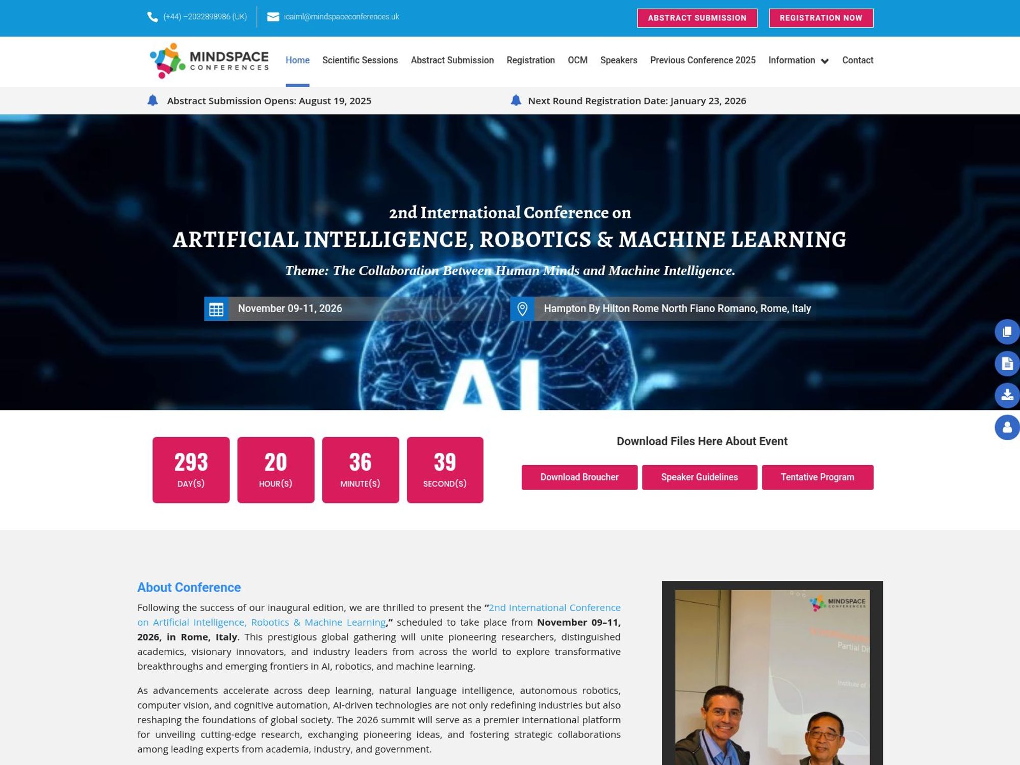 2nd International Conference on Artificial Intelligence , Robotics & Machine Learning website