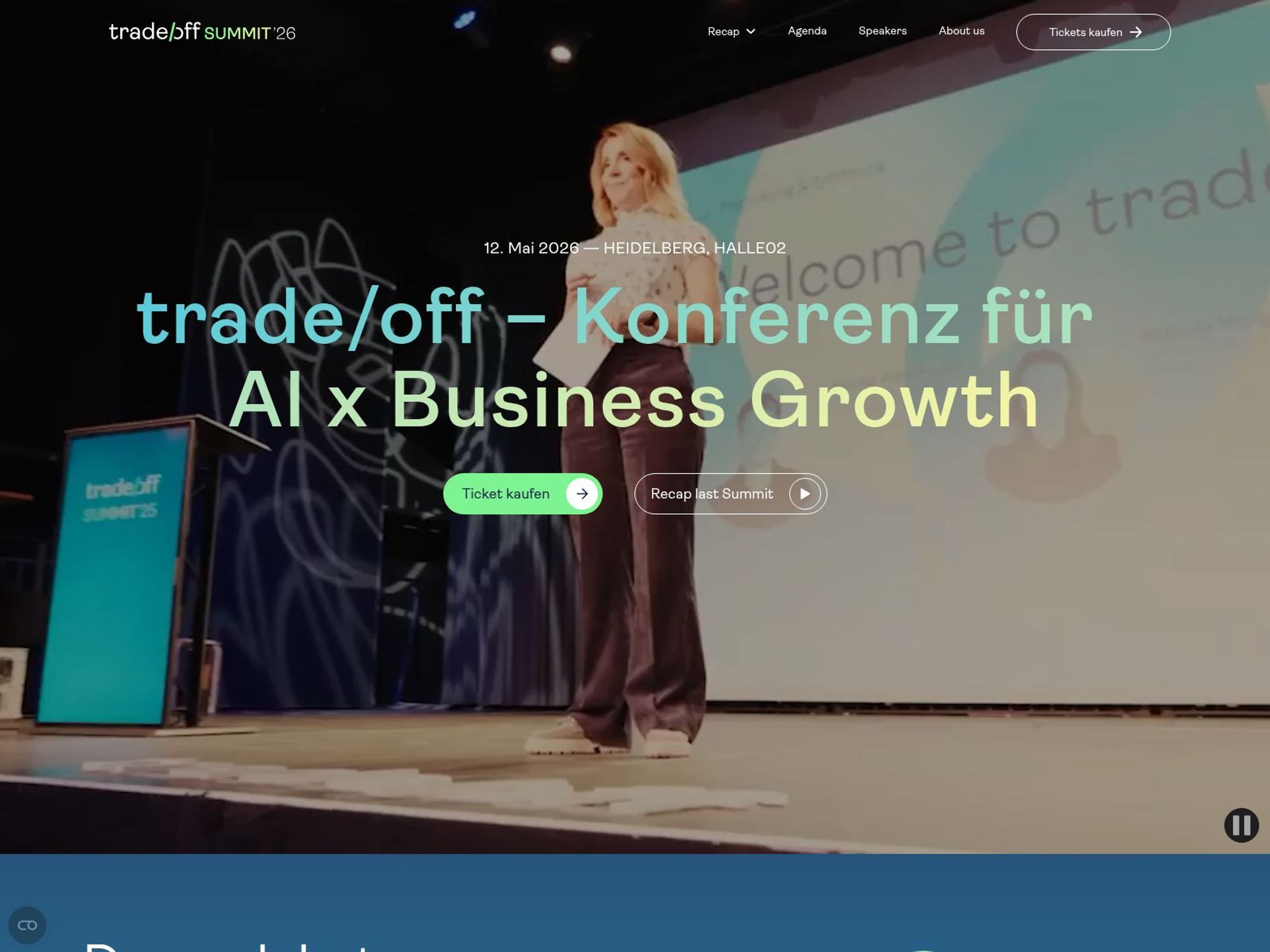 trade/off – Konferenz für AI x Business Growth website