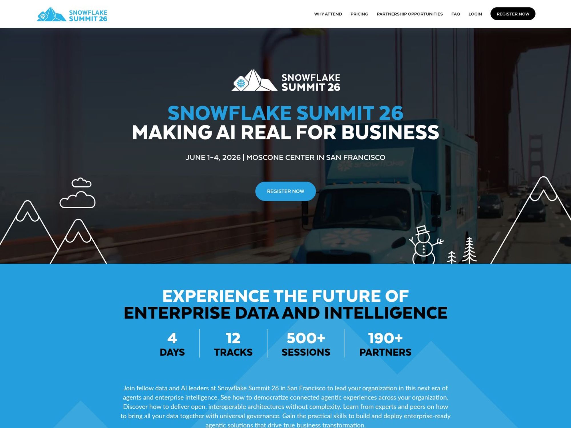 Snowflake Summit 26 website