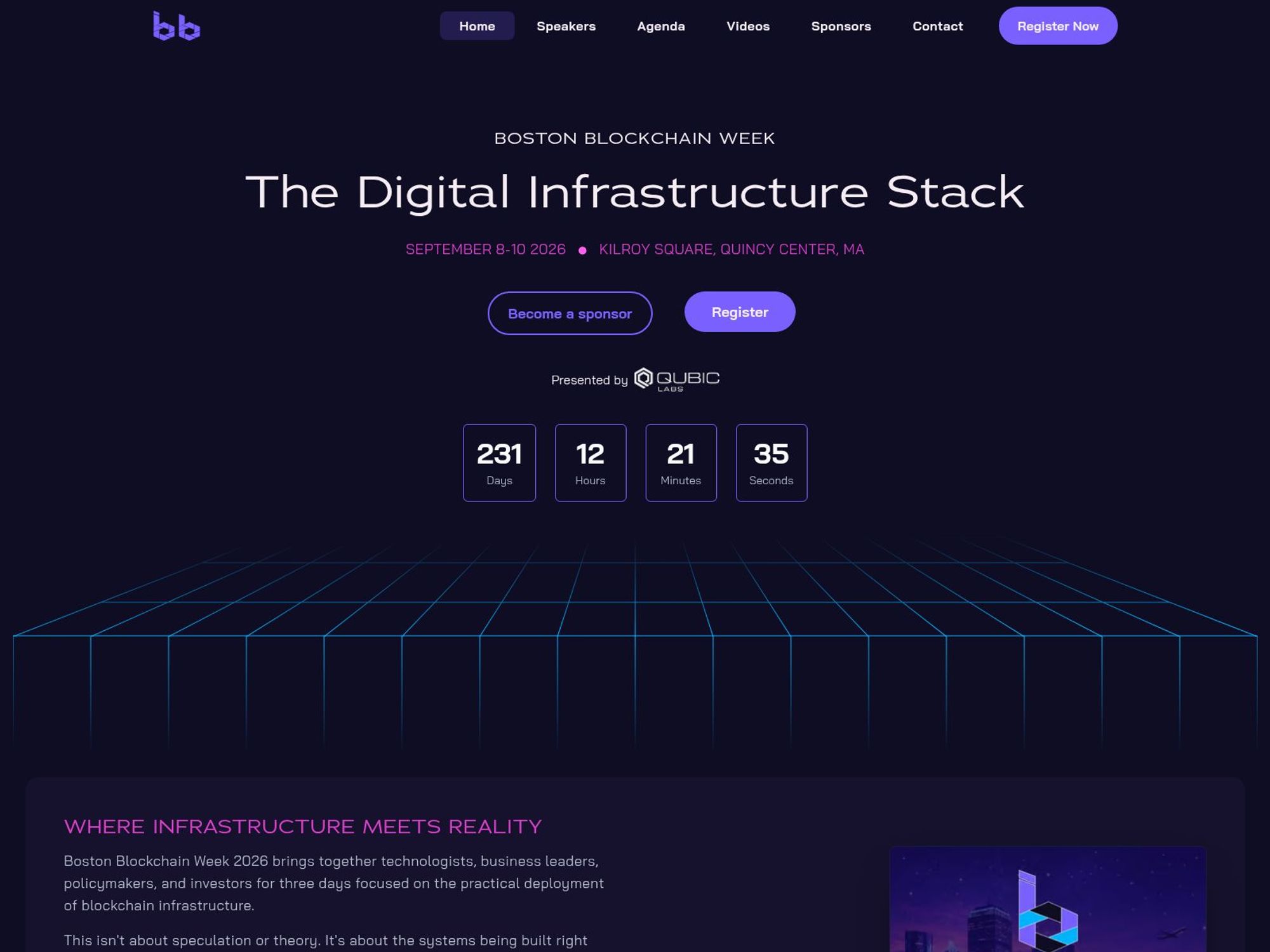 Boston Blockchain Week 2026 website