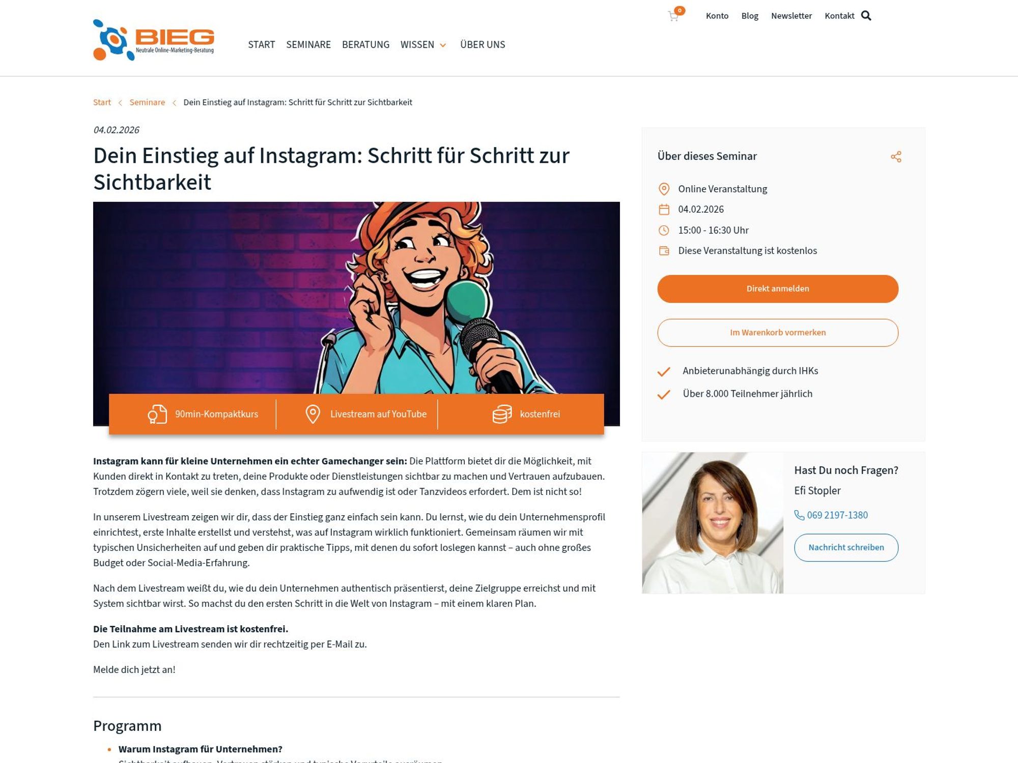 Dein Einstieg auf Instagram: Schritt für Schritt zur Sichtbarkeit website