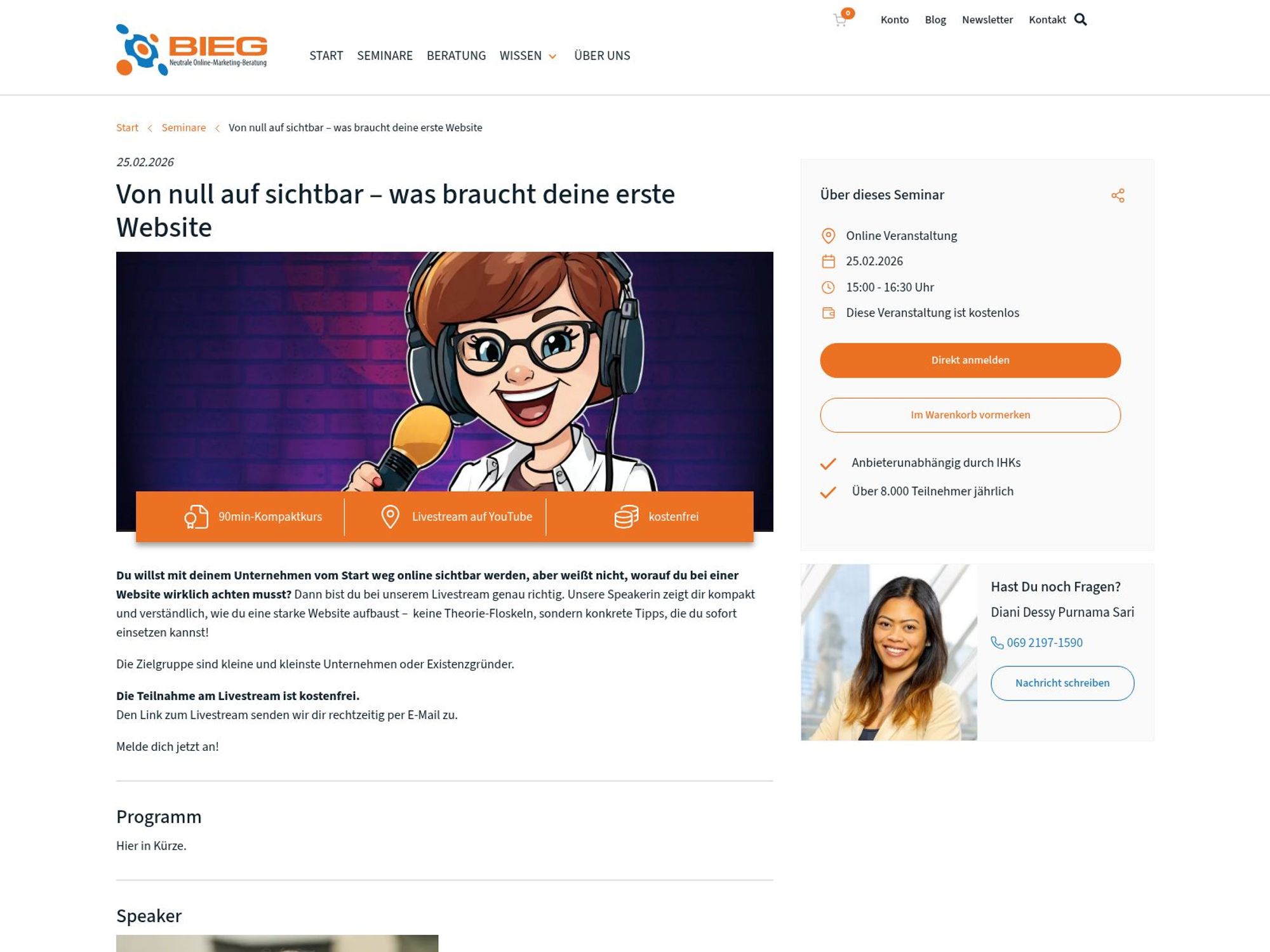 Von null auf sichtbar – was braucht deine erste Website website