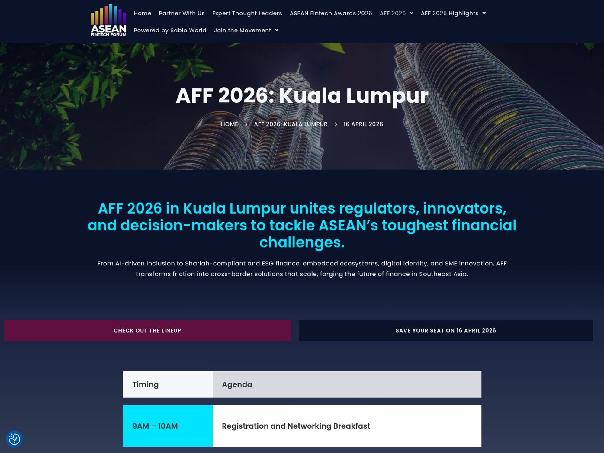 ASEAN Fintech Forum Kuala Lumpur website