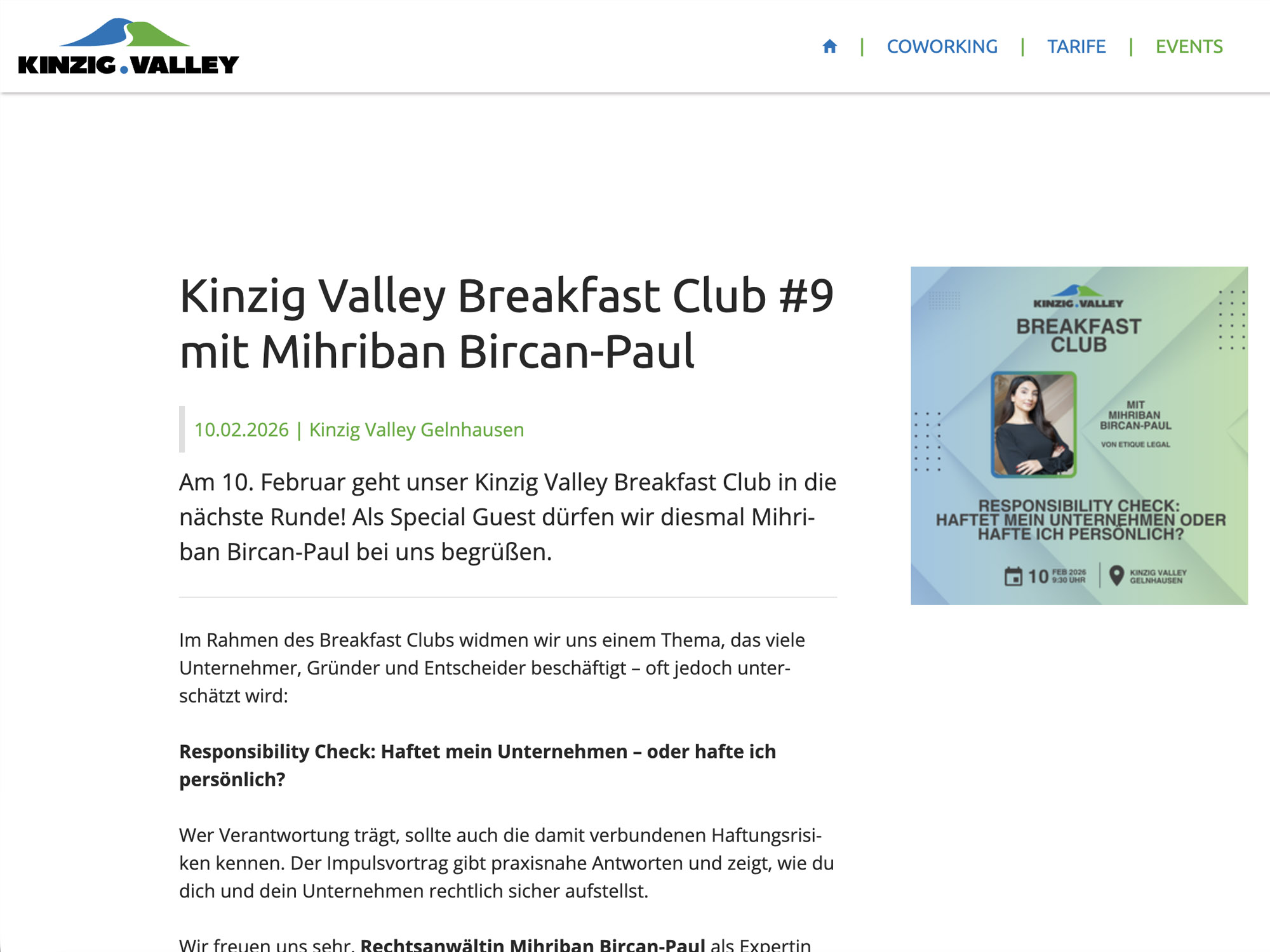 Kinzig Valley Breakfast Club #9 mit Mihriban Bircan-Paul website