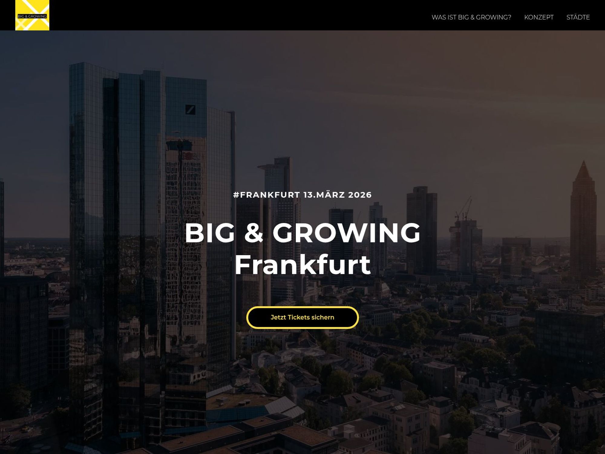 Big & Growing Frankfurt website