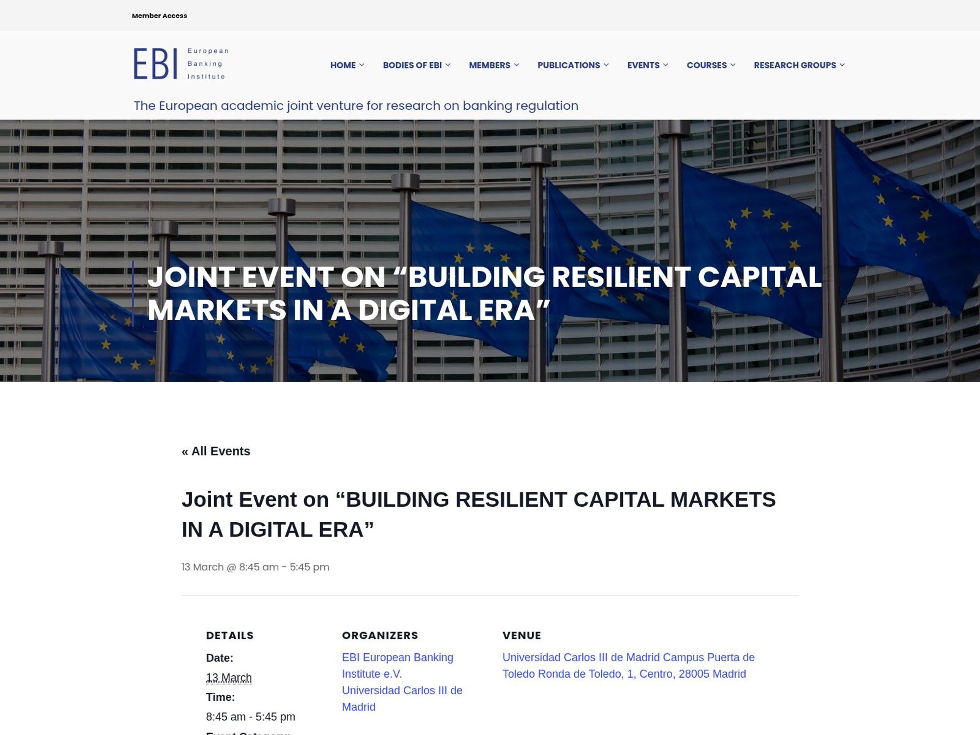 Building Resilient Capital Markets in a Digital Era website