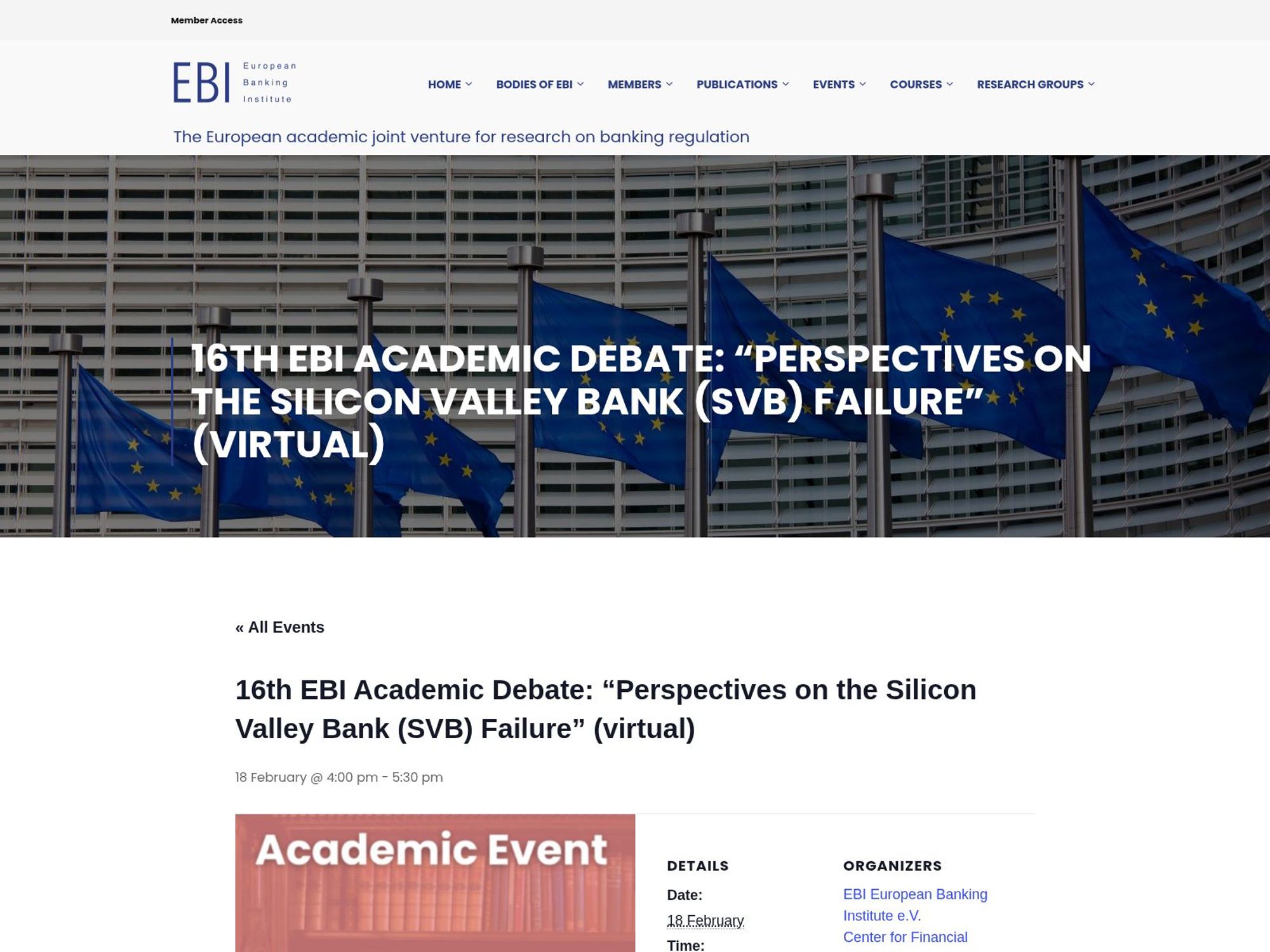 Perspectives on the Silicon Valley Bank (SVB) Failure website