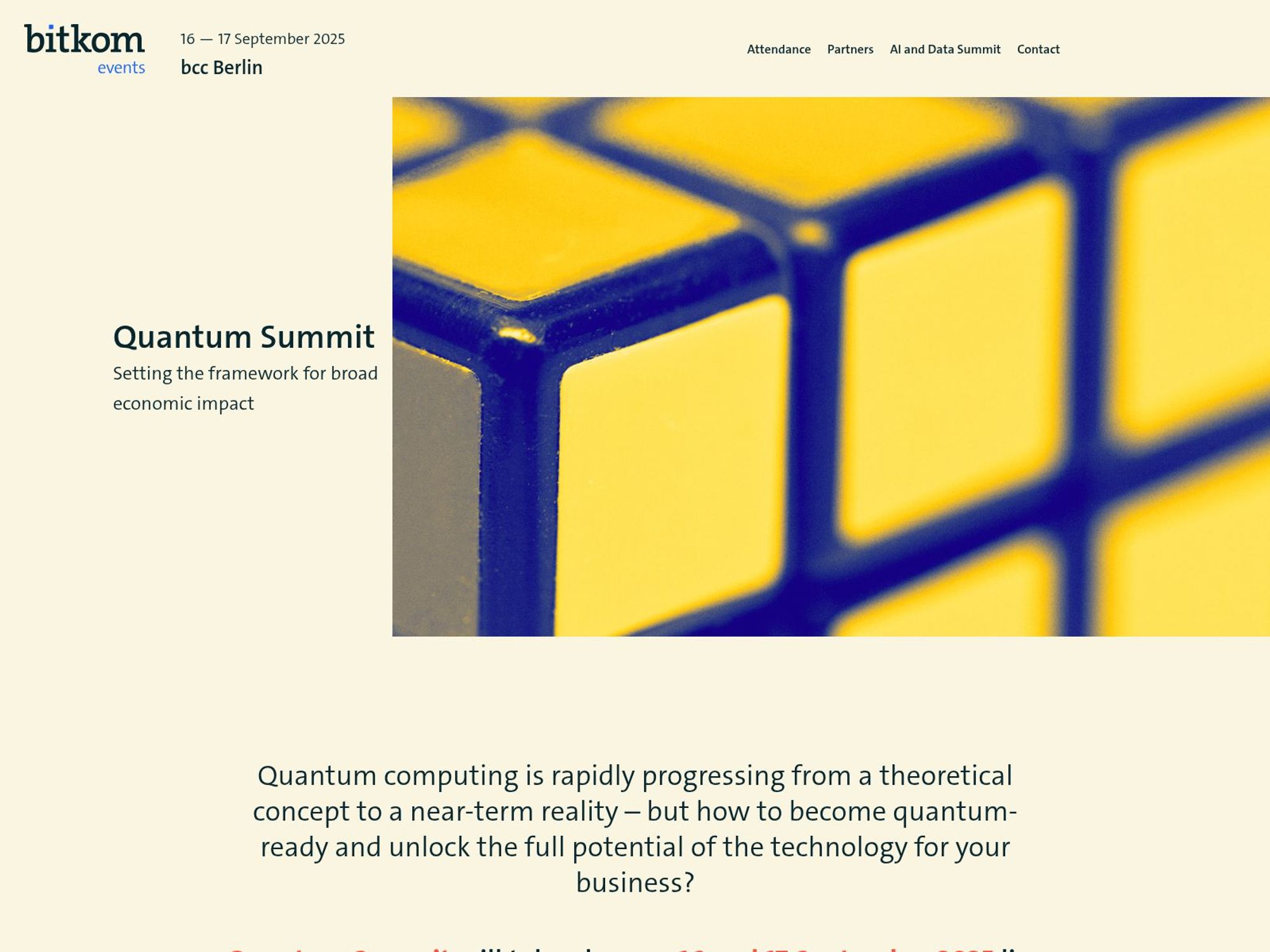 Quantum Summit 2026 website