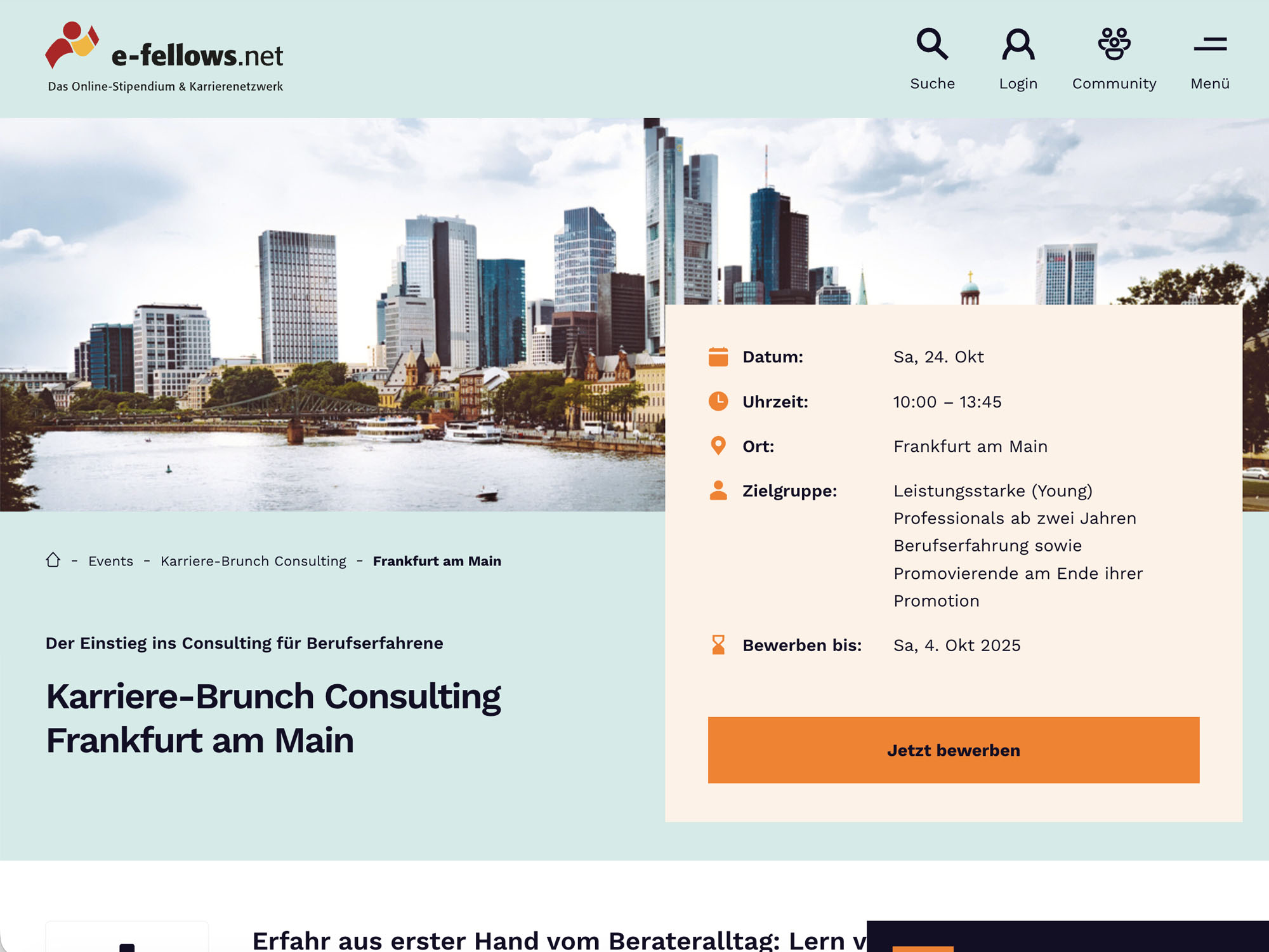 Karriere-Brunch Consulting Frankfurt am Main website