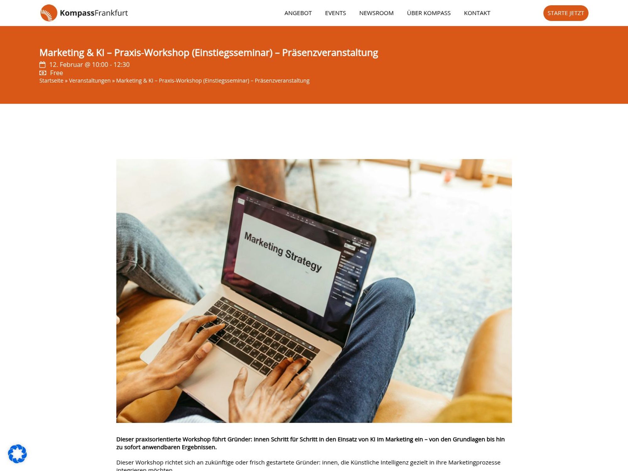 Marketing & KI – Praxis‑Workshop (Einstiegsseminar) – Präsenzveranstaltung website