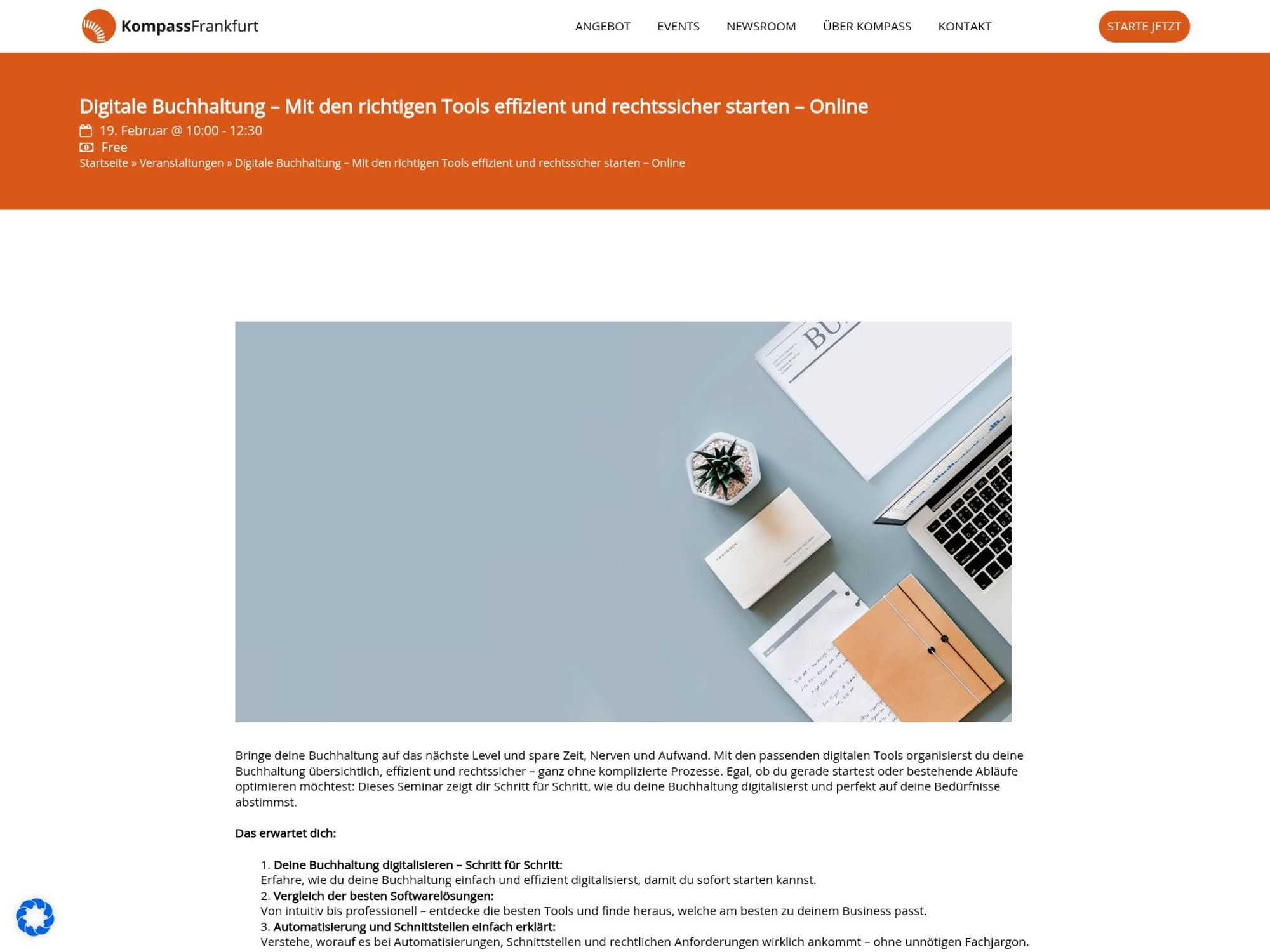 Digitale Buchhaltung – Mit den richtigen Tools effizient und rechtssicher starten – Online website