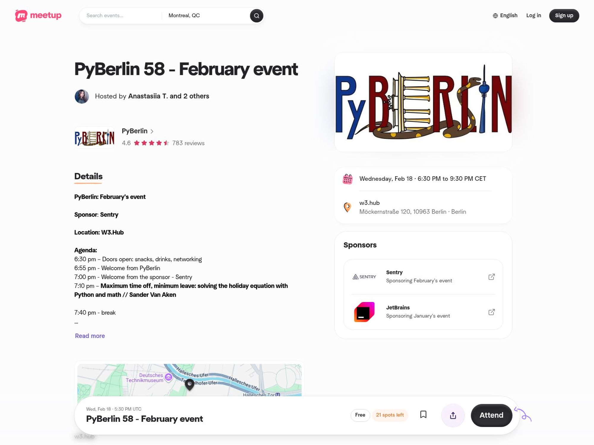 PyBerlin 58 - February event website