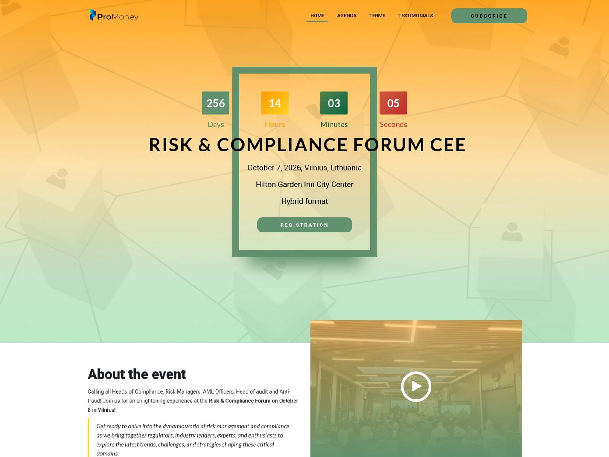 Risk & Compliance Forum CEE website