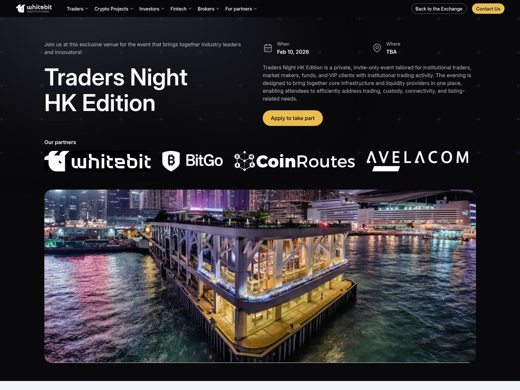 Traders Night HK Edition website