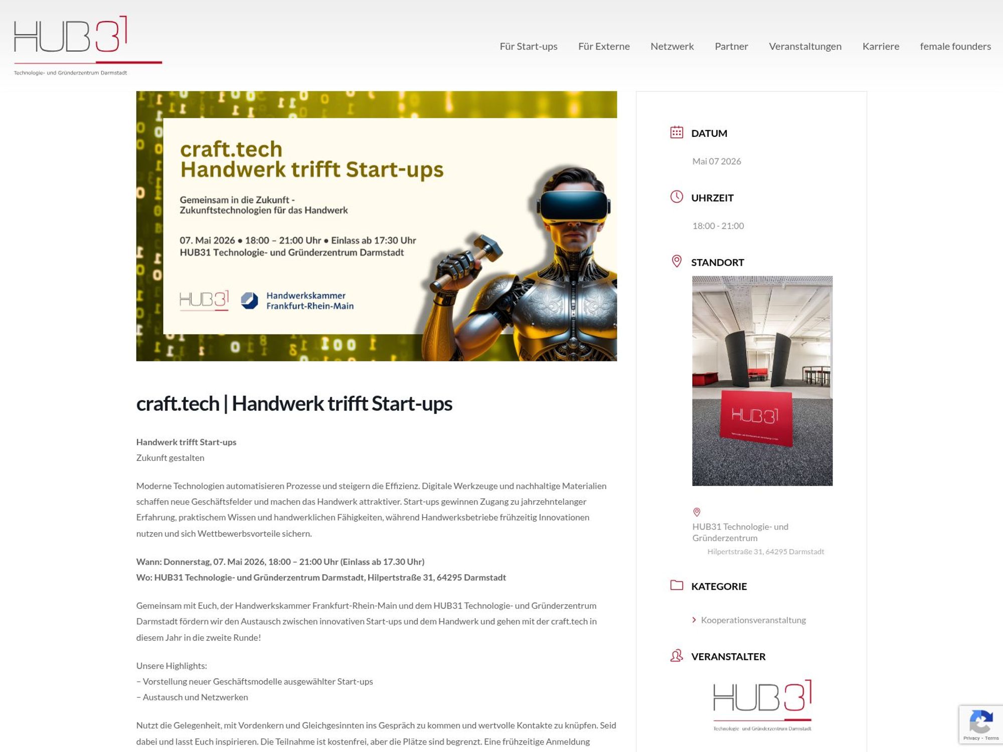 craft.tech | Handwerk trifft Start-ups website