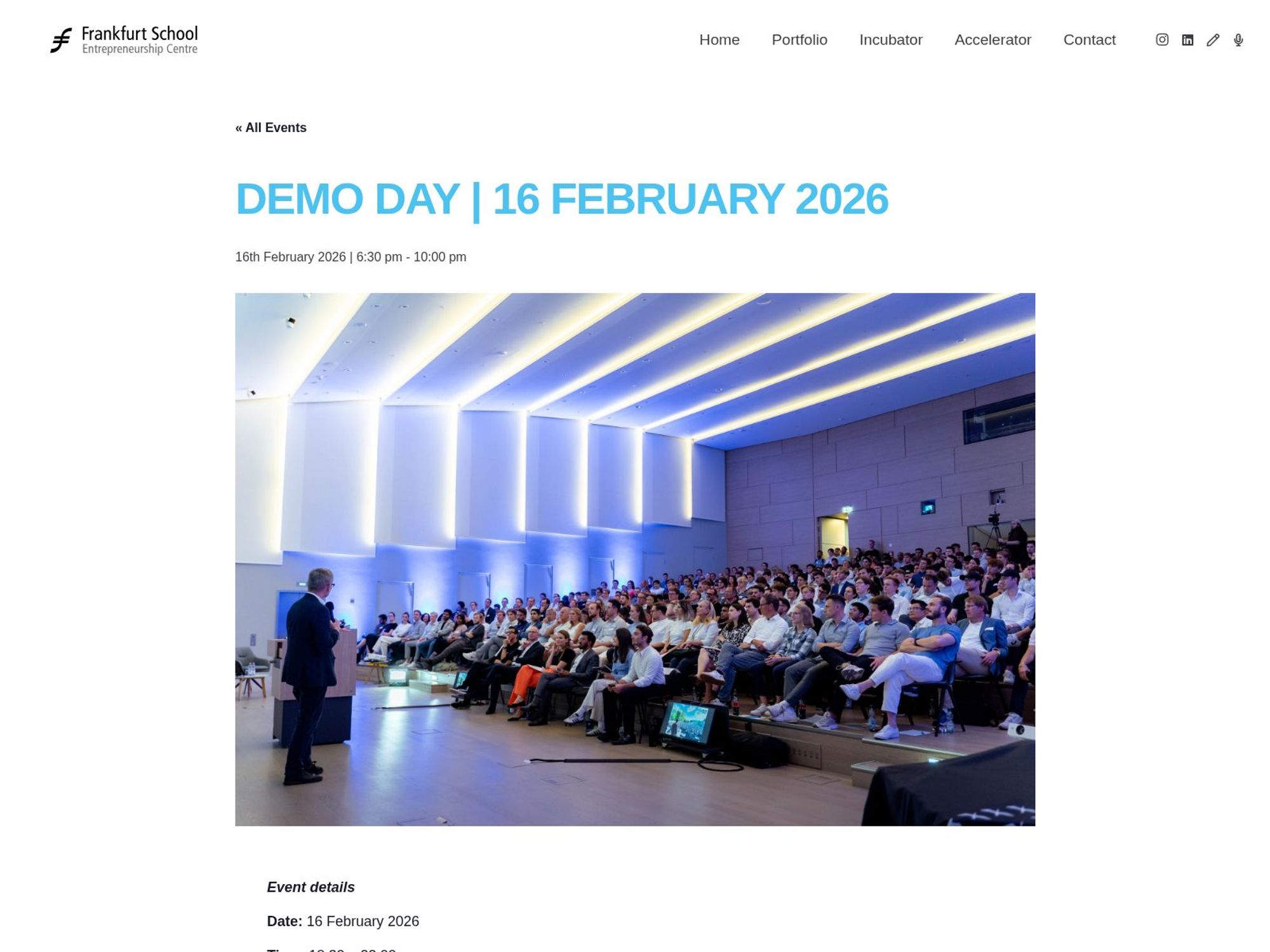 Demo Day Winter 2026 website