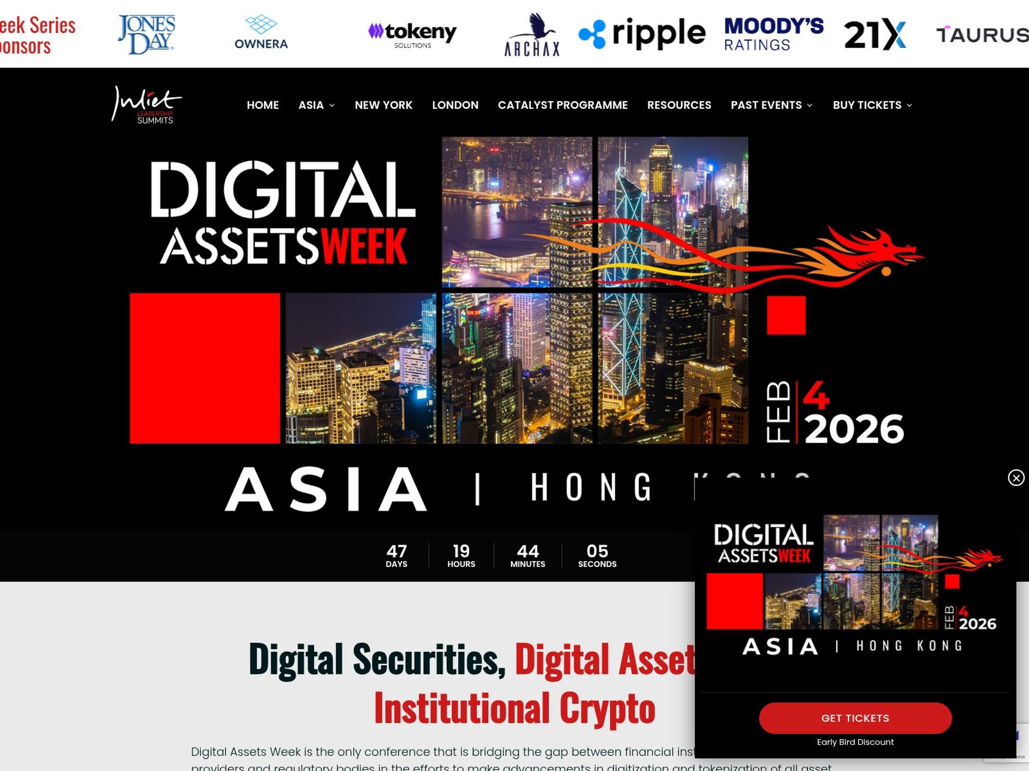 Digital Assets Week Asia 2026 website