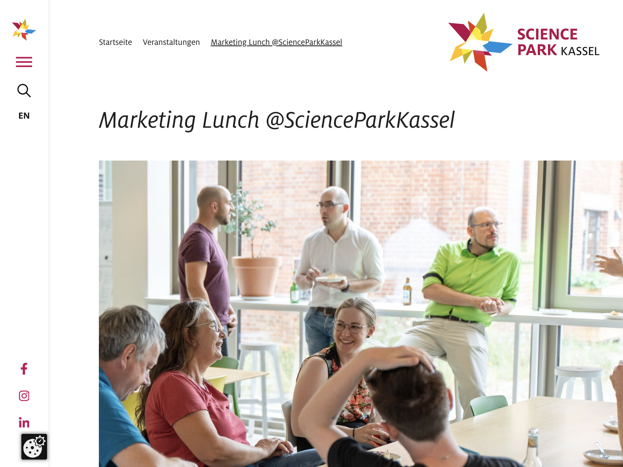 Marketing Lunch @ScienceParkKassel website
