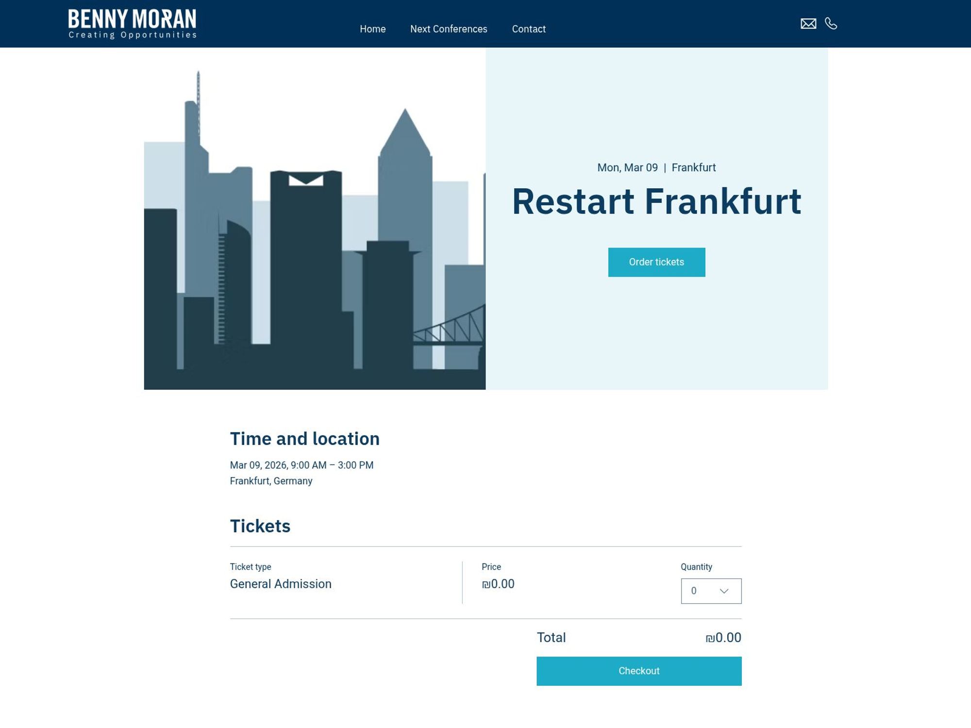 Restart IL Economy Conference website