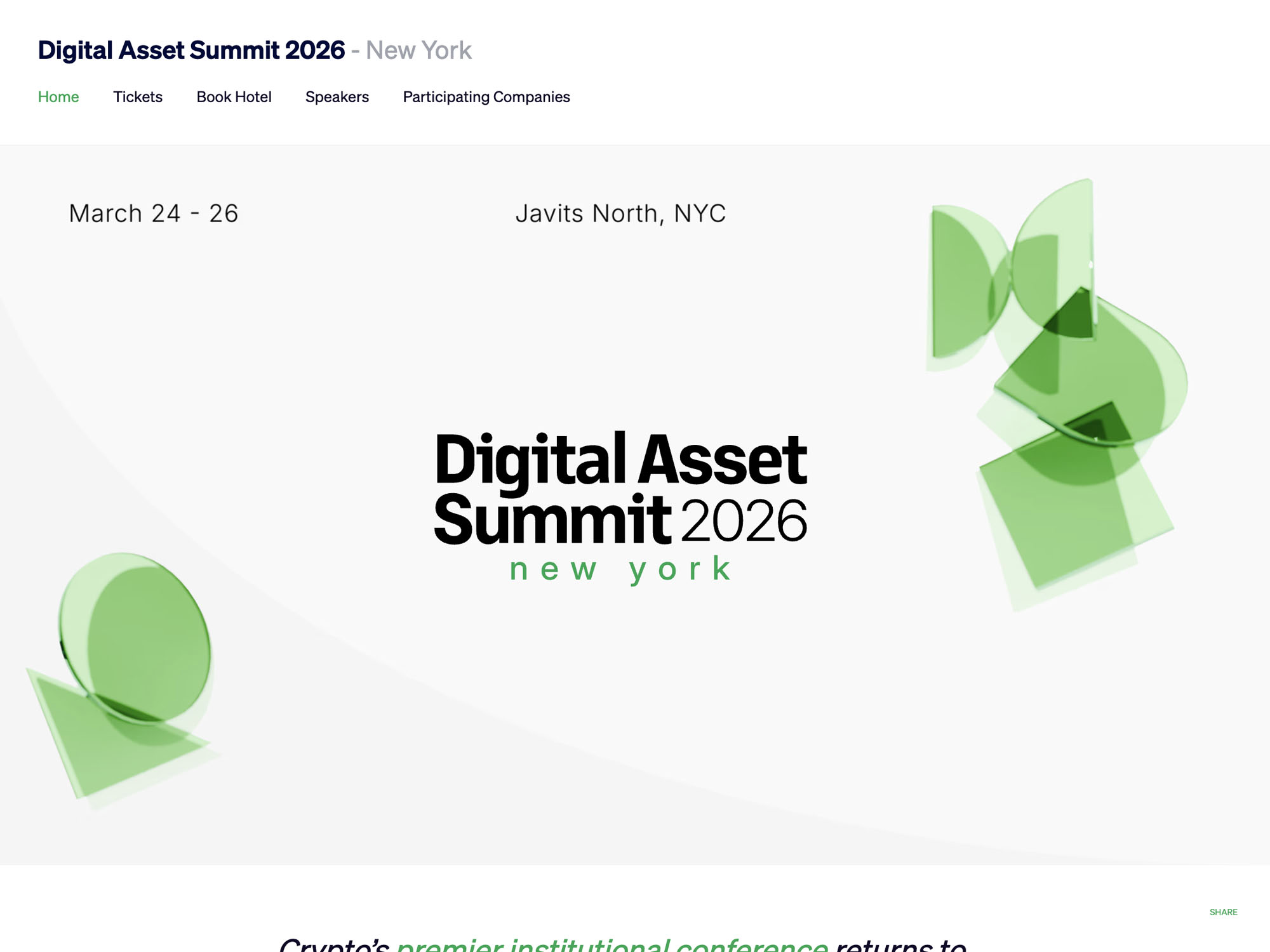 Digital Asset Summit 2026 website