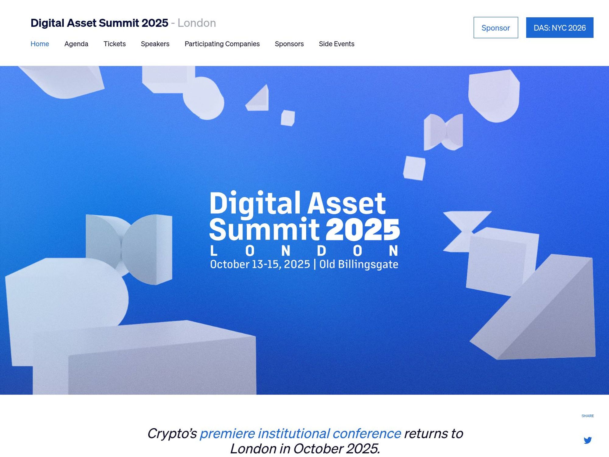 Digital Asset Summit 2026 website