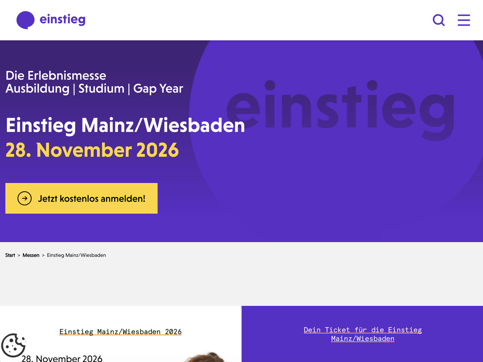 Einstieg Mainz/Wiesbaden website