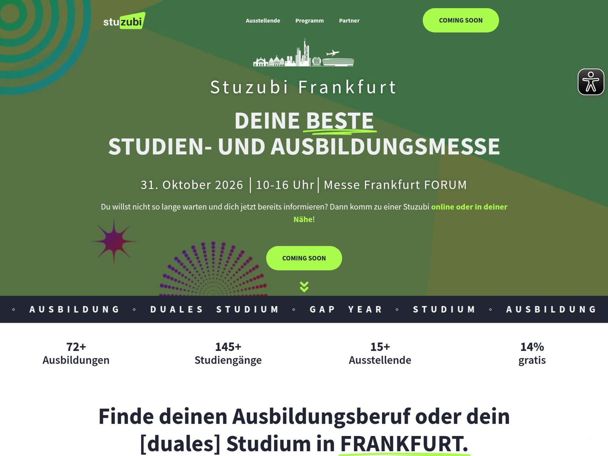 Stuzubi Frankfurt website
