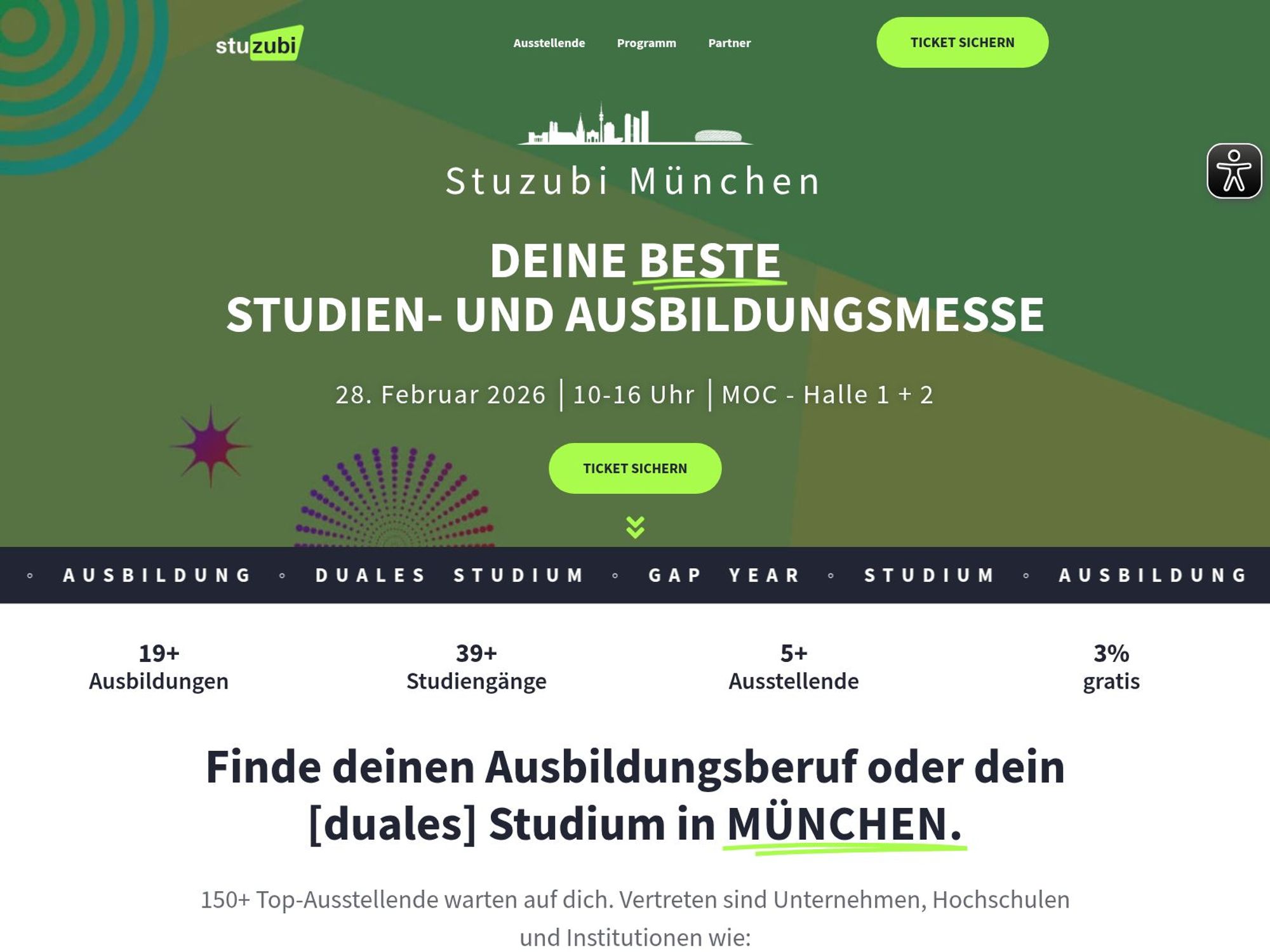 Stuzubi München website