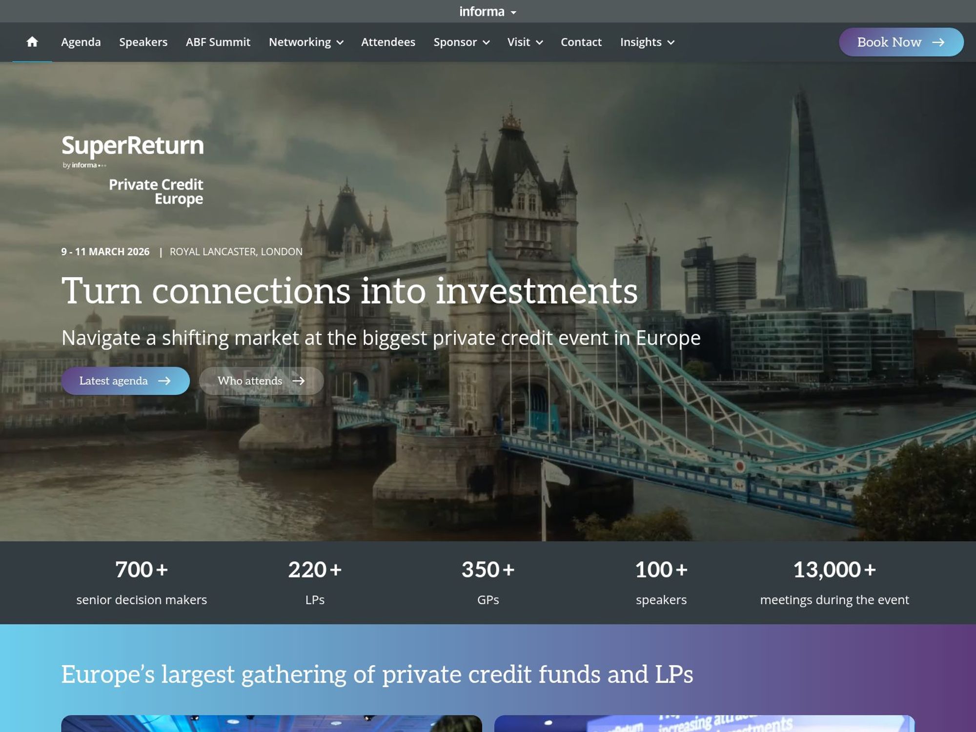 SuperReturn Secondaries Europe website