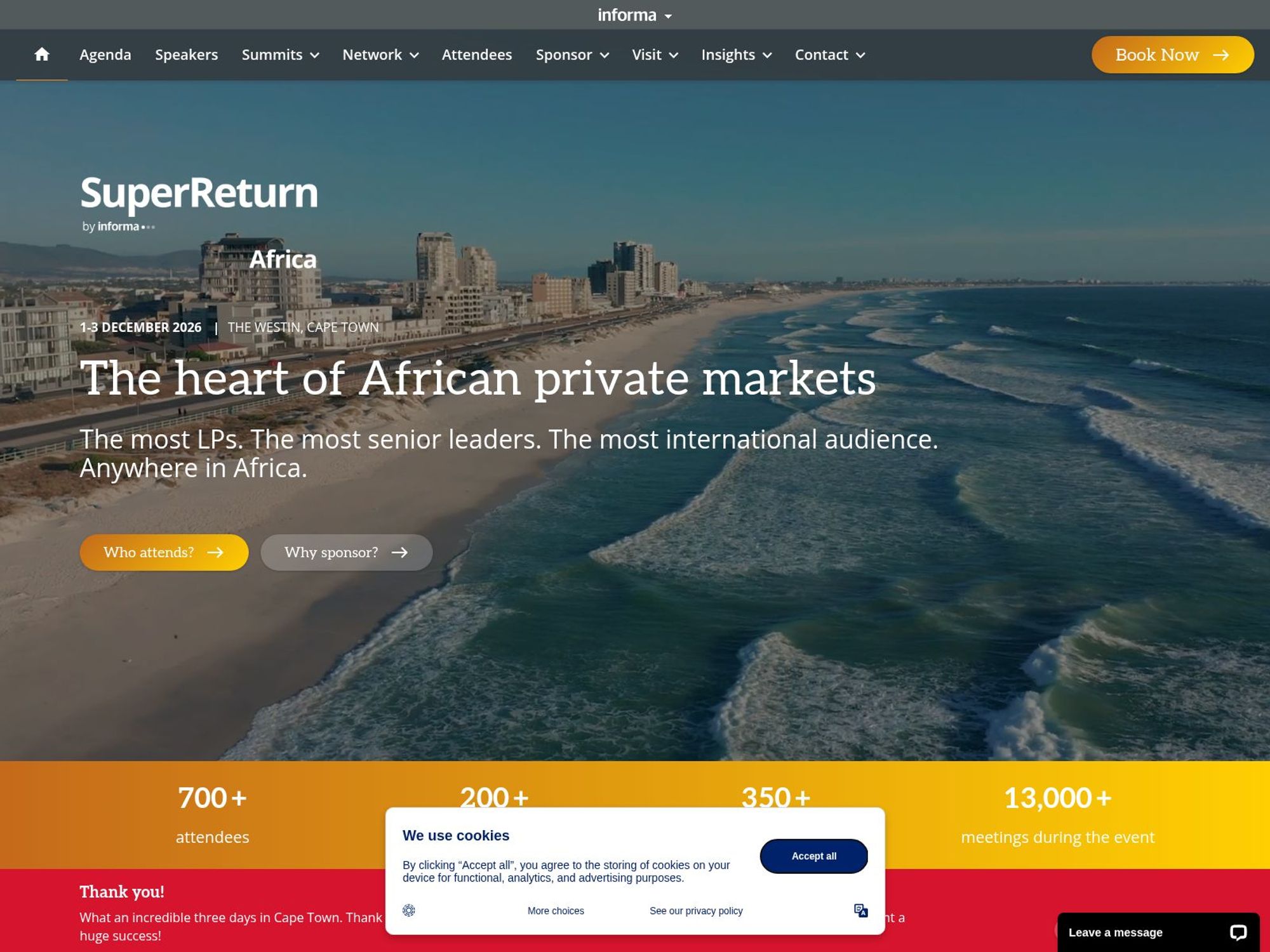 SuperReturn Africa website