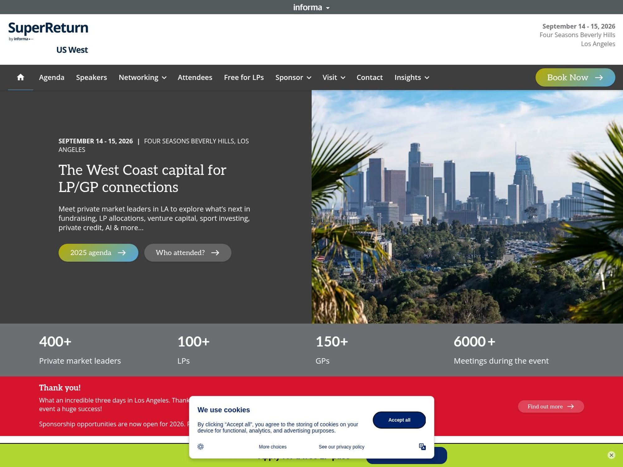 SuperReturn US West website