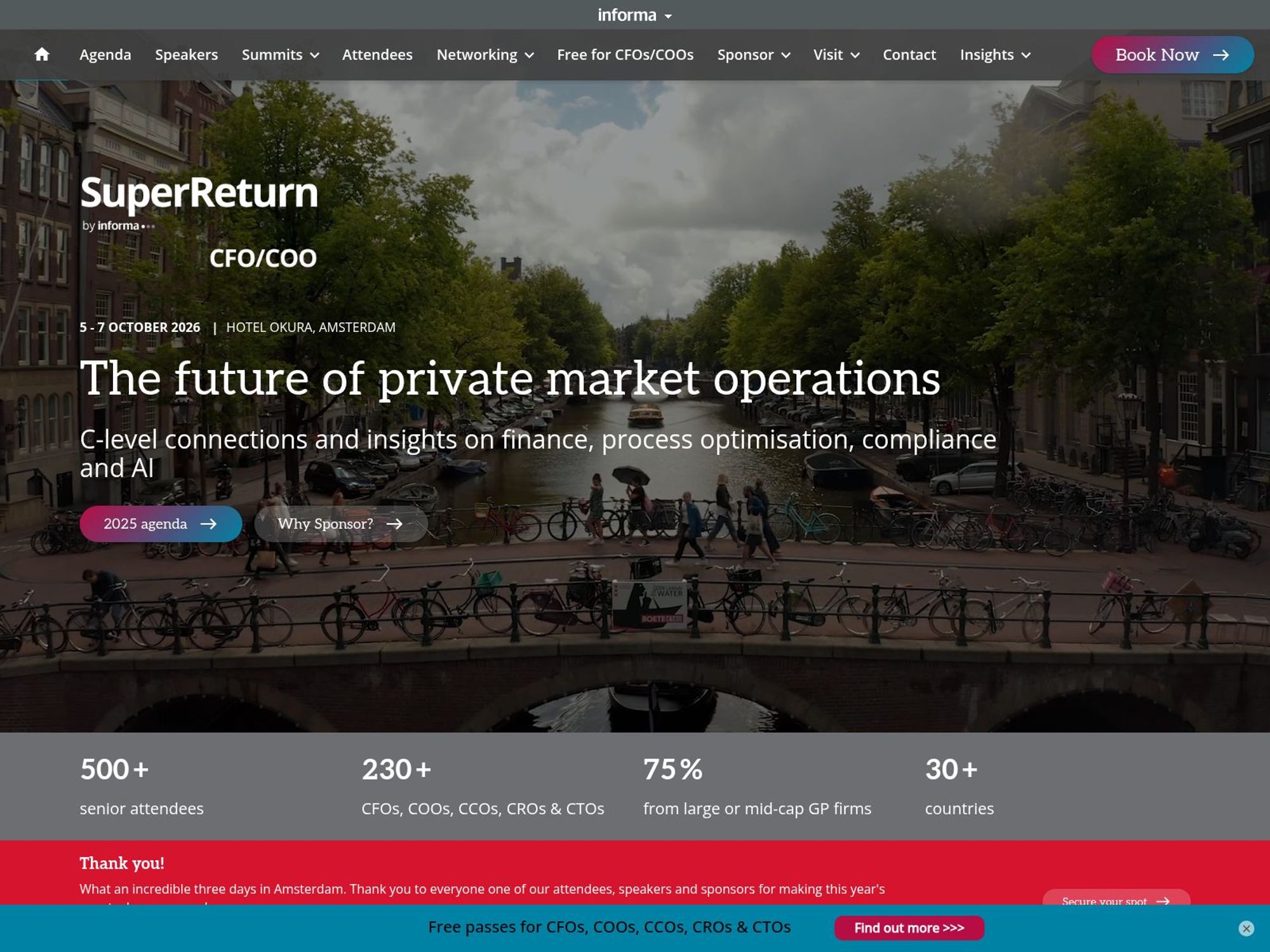 SuperReturn CFO/COO website