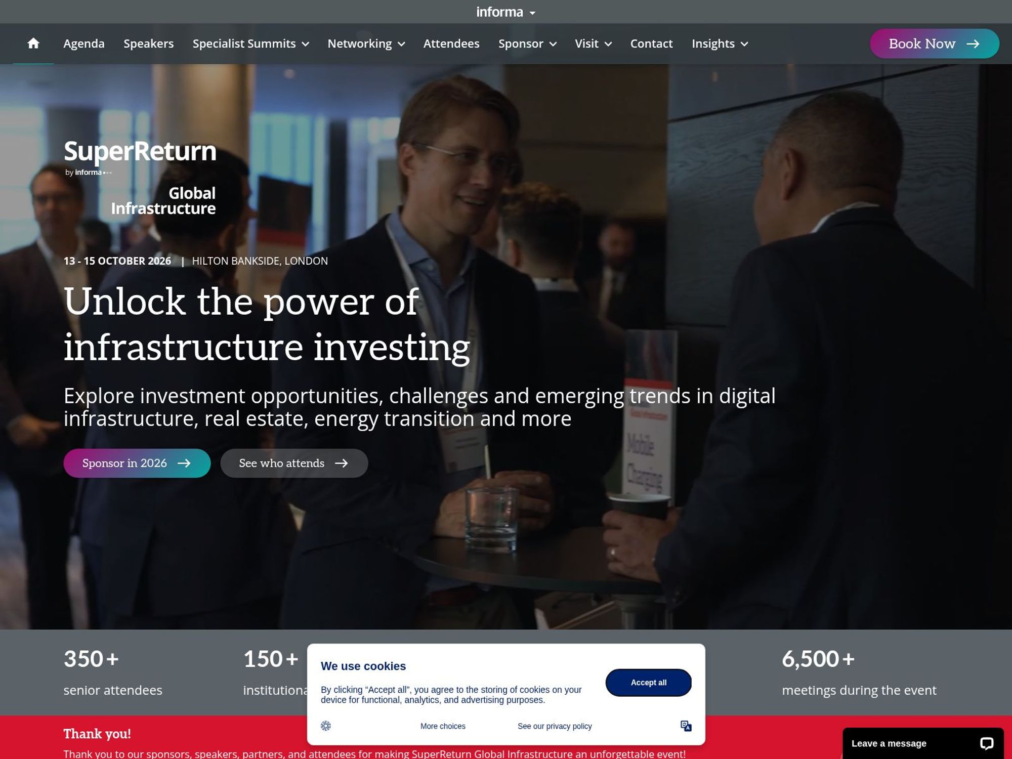 SuperReturn Global Infrastructure website